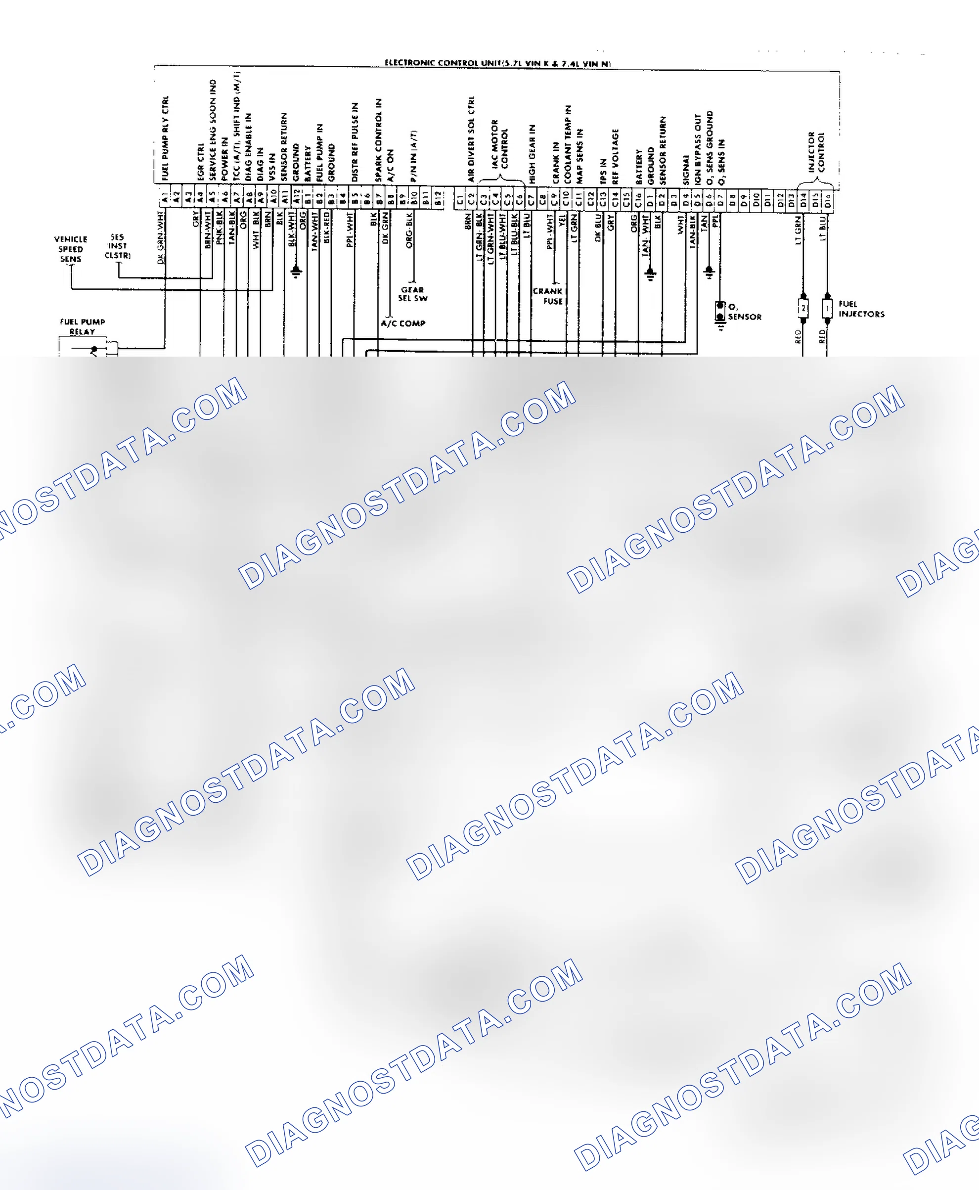 Scheme 70: "R/V" Series (5.7L & 7.4L) Wiring Diagram