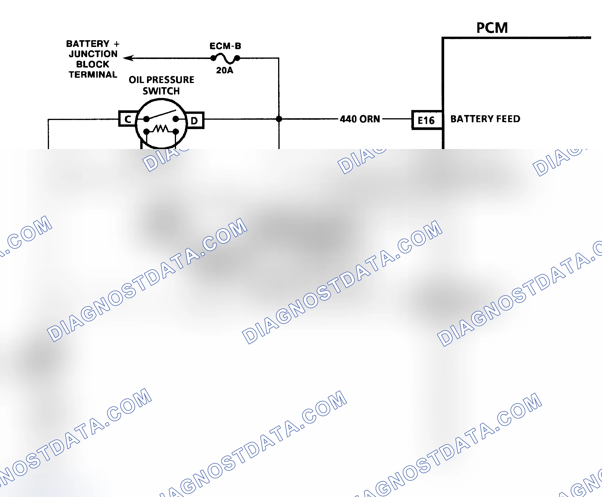 Scheme 375: Code 54 Schematic ("C" & "K" Series) Fuel Pump Circuit