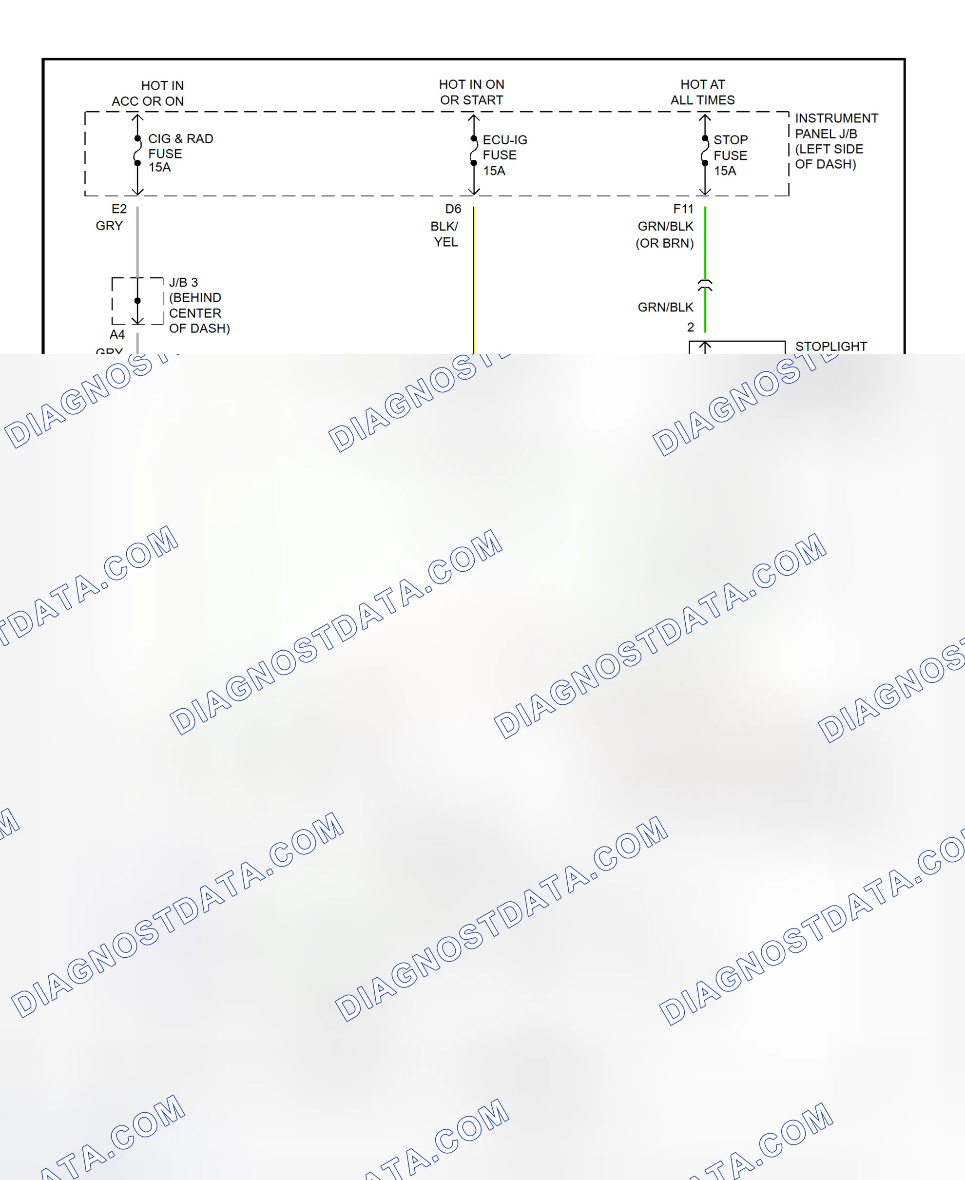 Scheme 12: Shift Interlock System Wiring Diagram (1995-96 Celica)