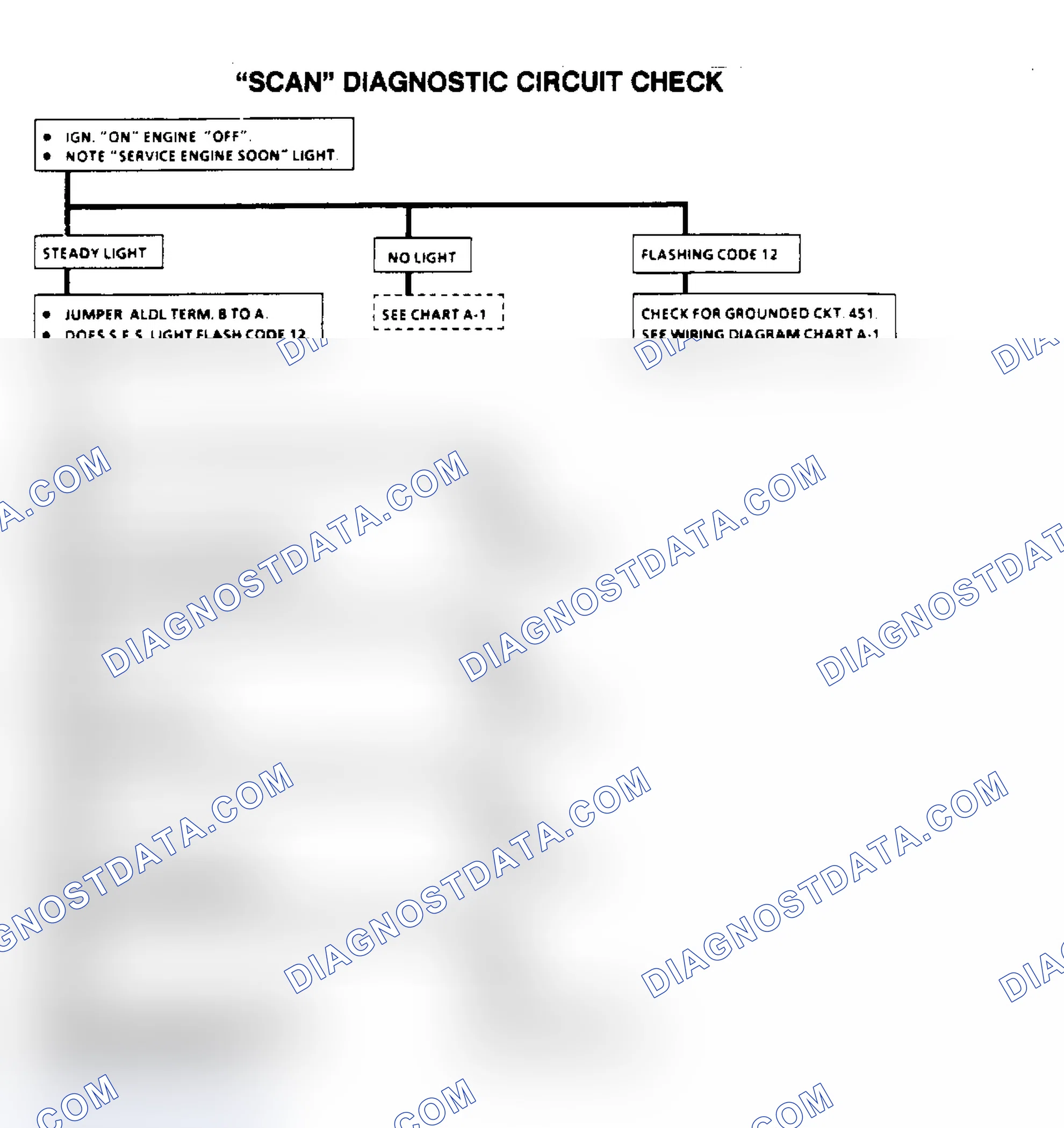 Scheme 607: Flow Chart, Diagnostic Circuit Check