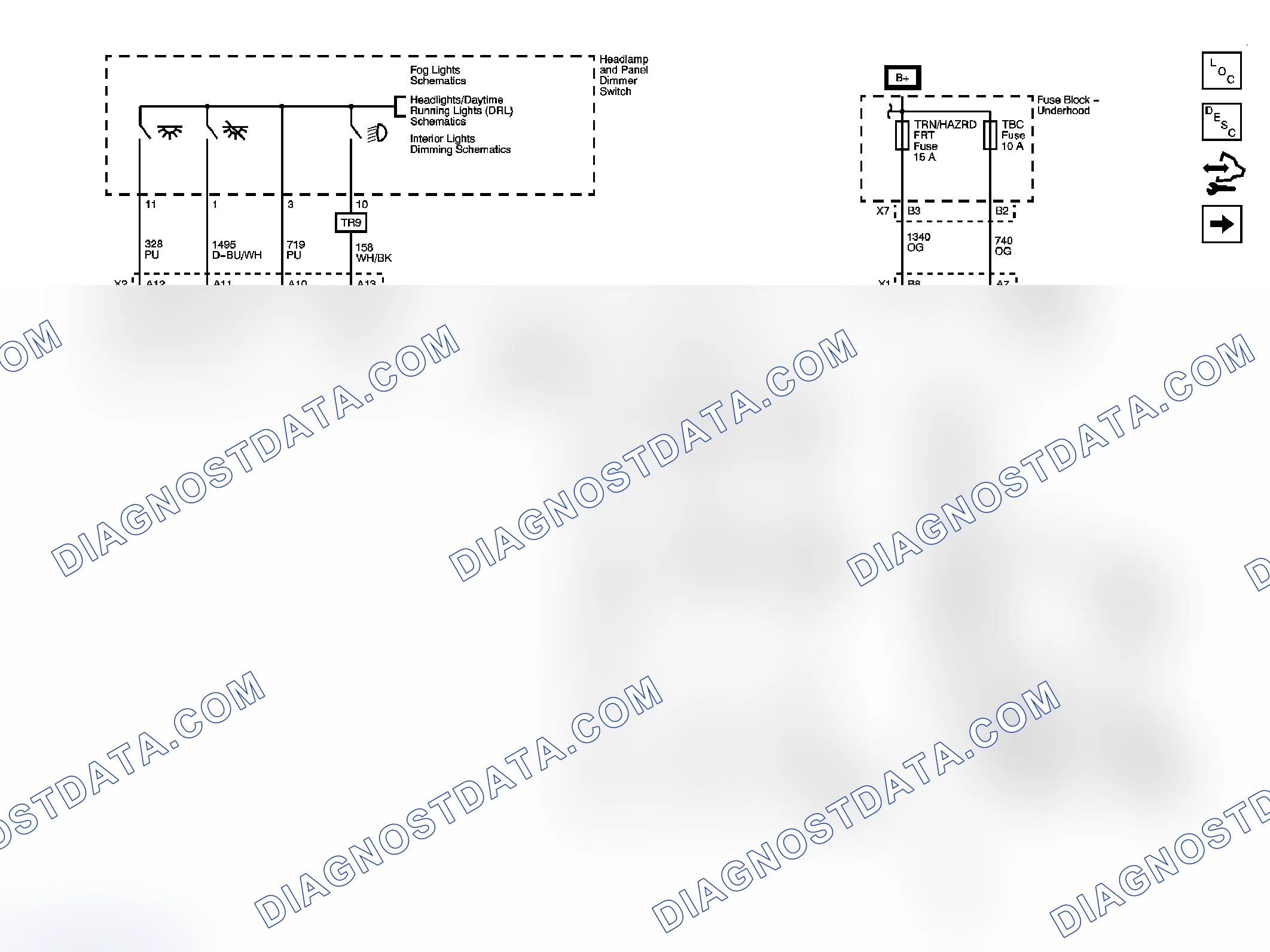 Scheme 9: Interior Lights Schematics
