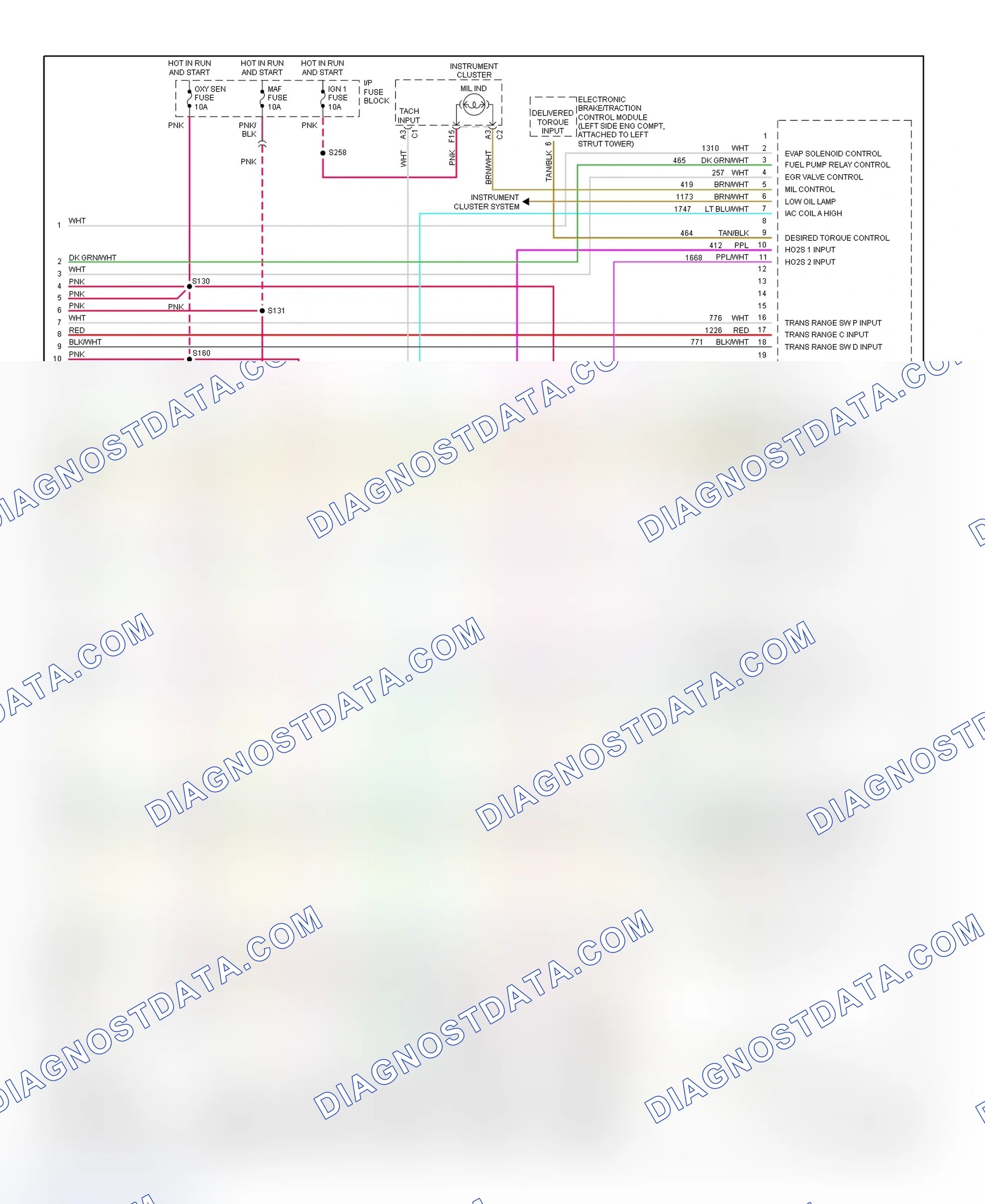 Scheme 167: PCM Wiring Diagram (Riviera - 3.8L - 4 Of 4)