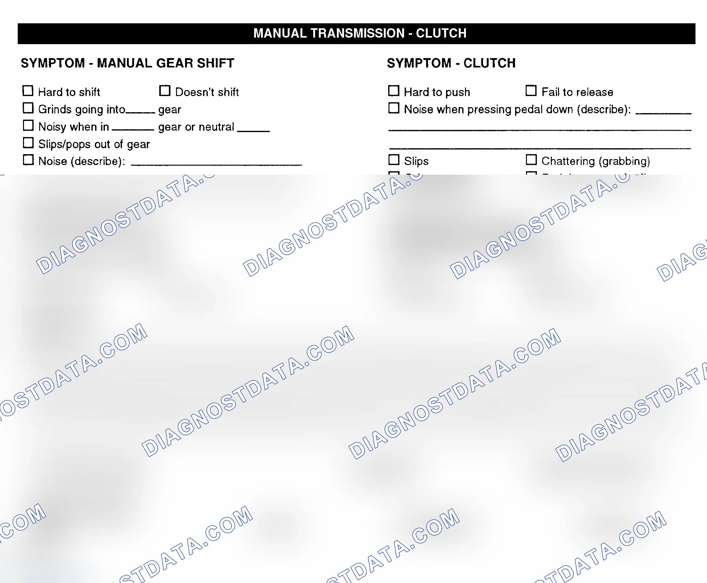 Scheme 10: Manual Transmission & Clutch