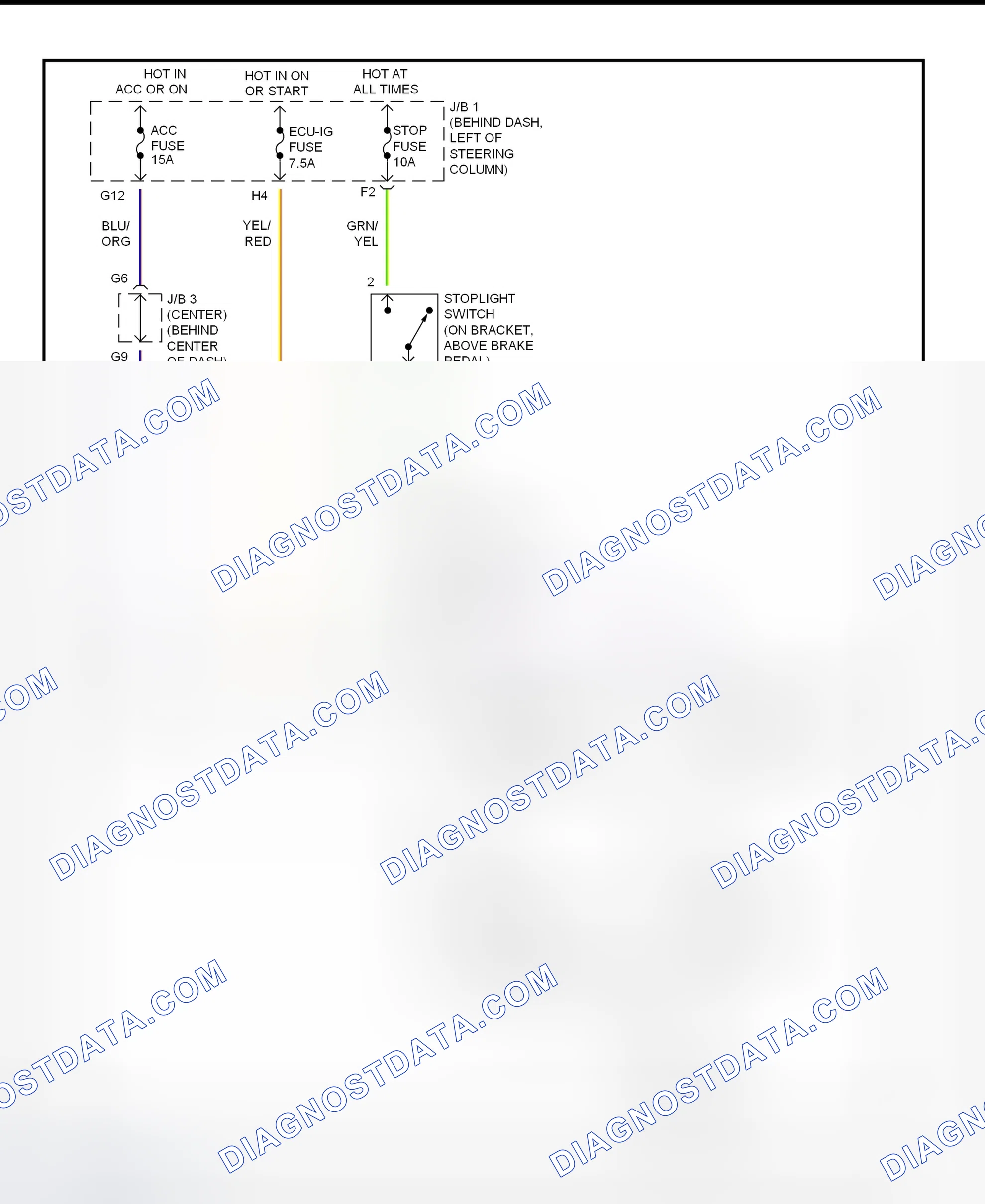 Scheme 307: Shift Interlock System Wiring Diagram (2001 - Toyota Tacoma)