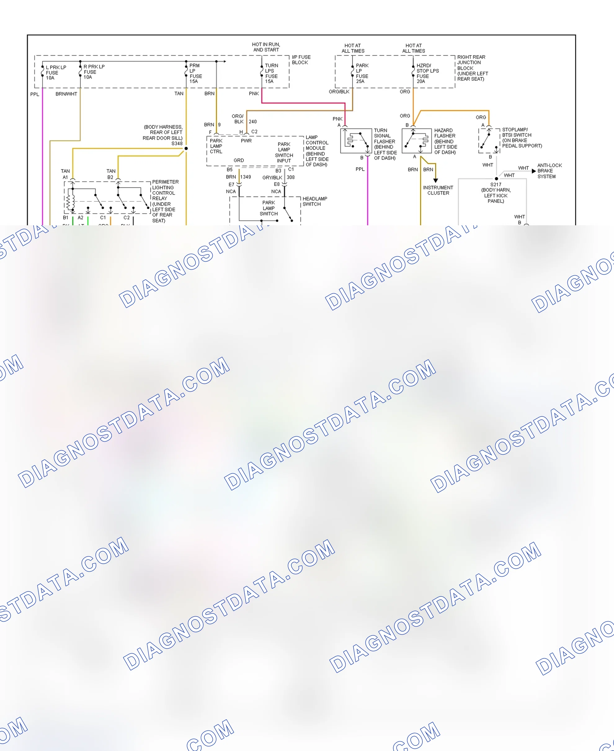 Scheme 3: Exterior Lights Wiring Diagram (Aurora)