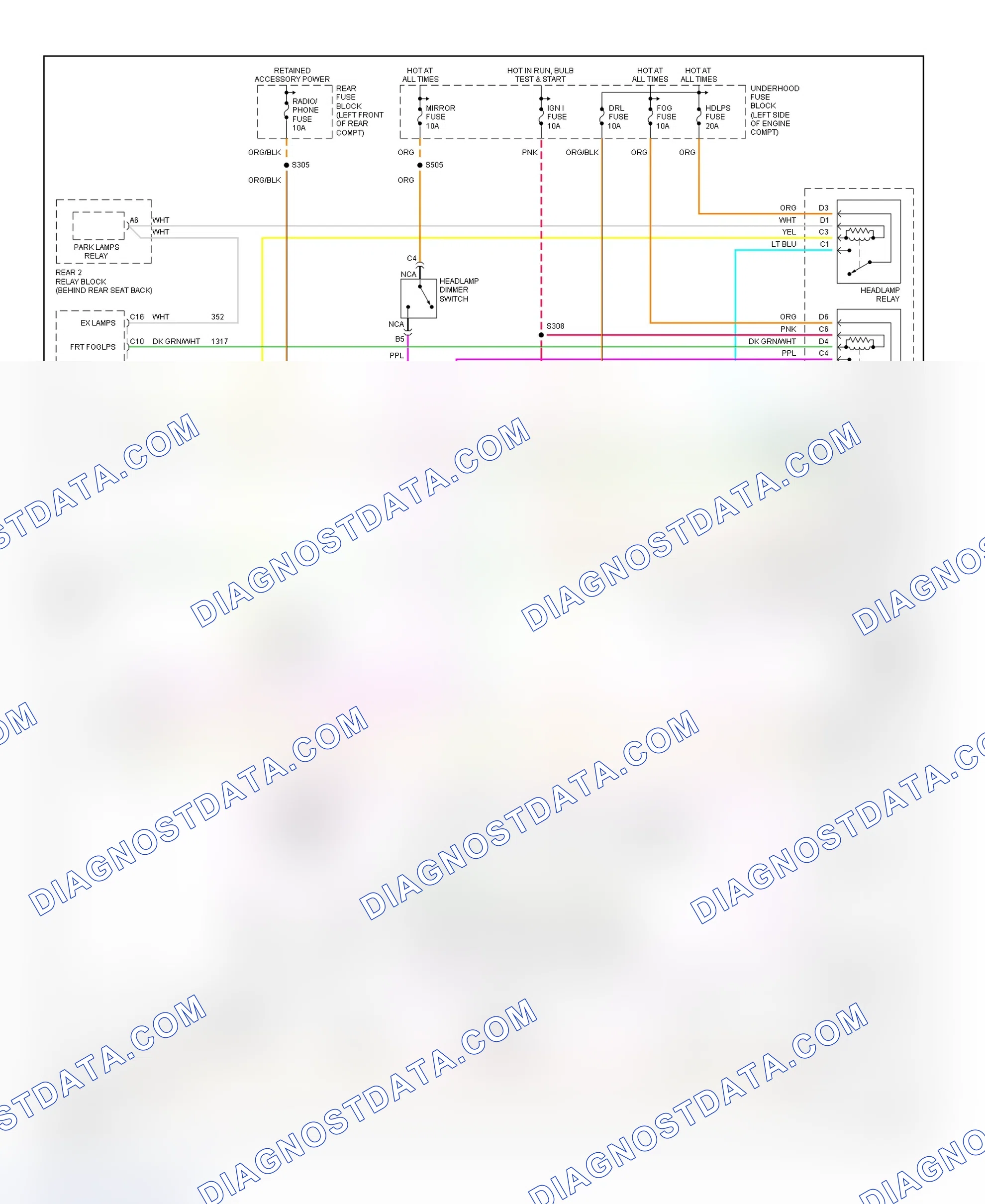 Scheme 17: Headlight Systems & Daytime Running Lights Wiring Diagram (Eldorado)