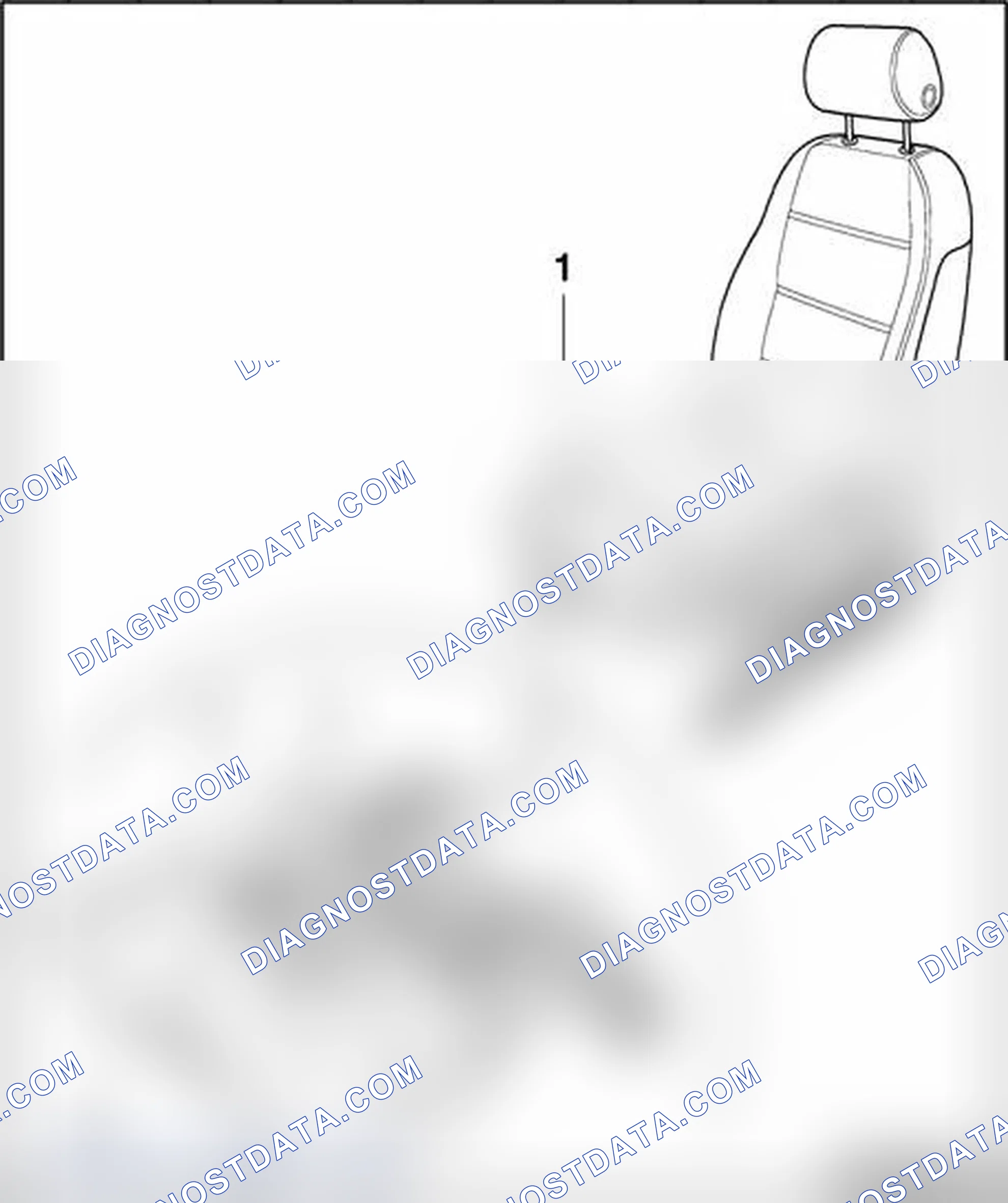 Scheme 234: Seat cushion extension (sports seat), assembly overview