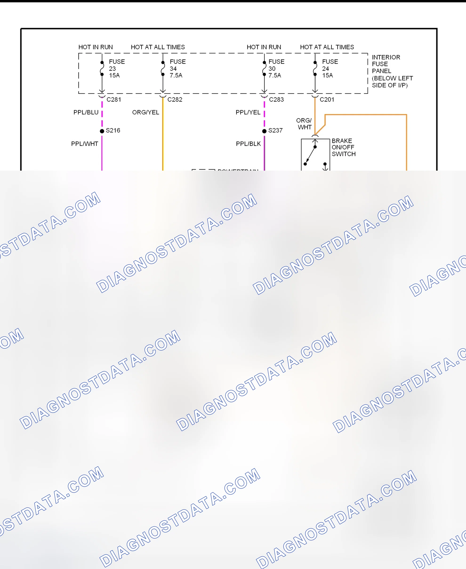 Scheme 77: Shift Interlock System Wiring Diagram (1997 Contour & Mystique)