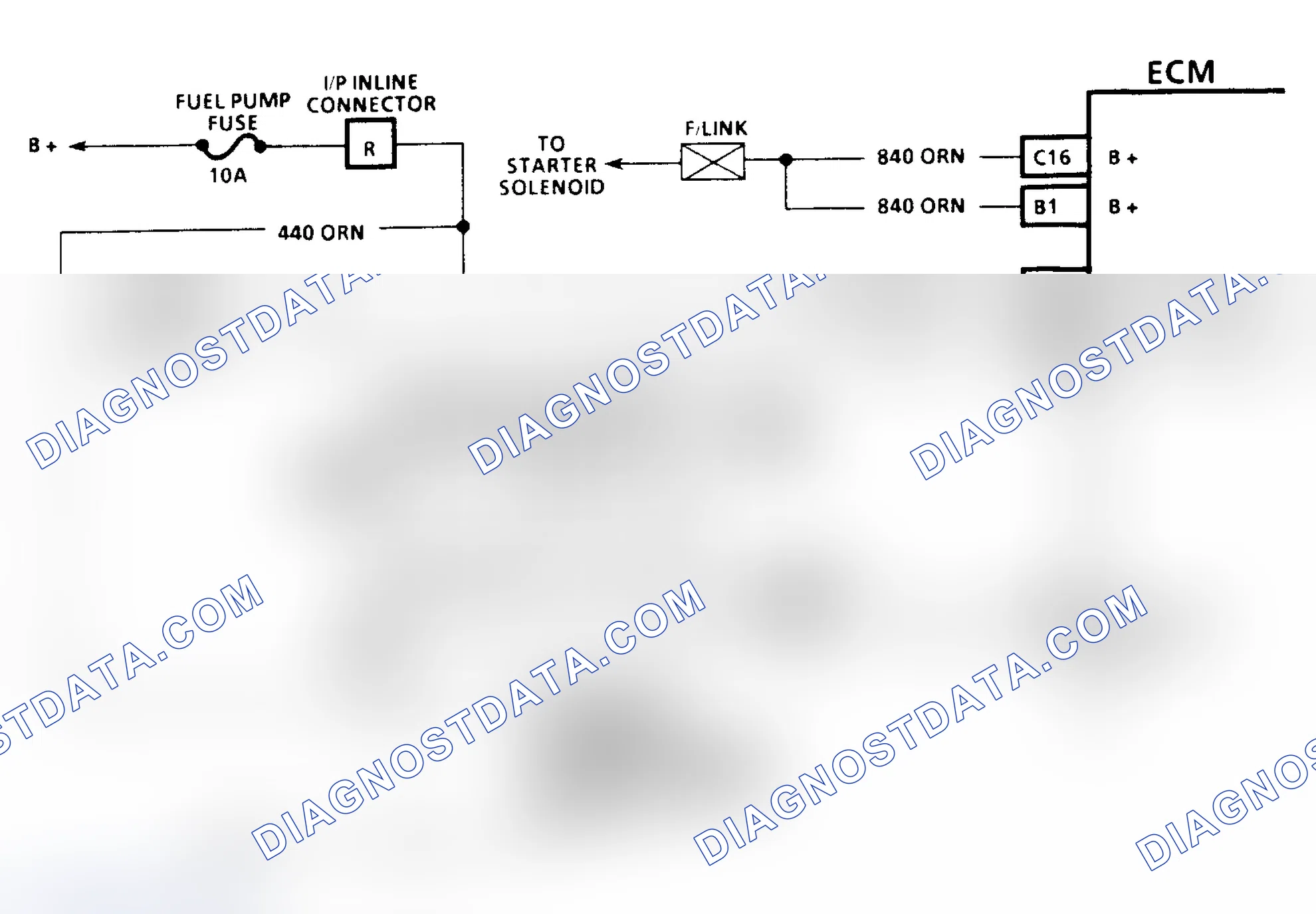 Scheme 140: Code 54 Schematic (3.1L) Fuel Pump Circuit