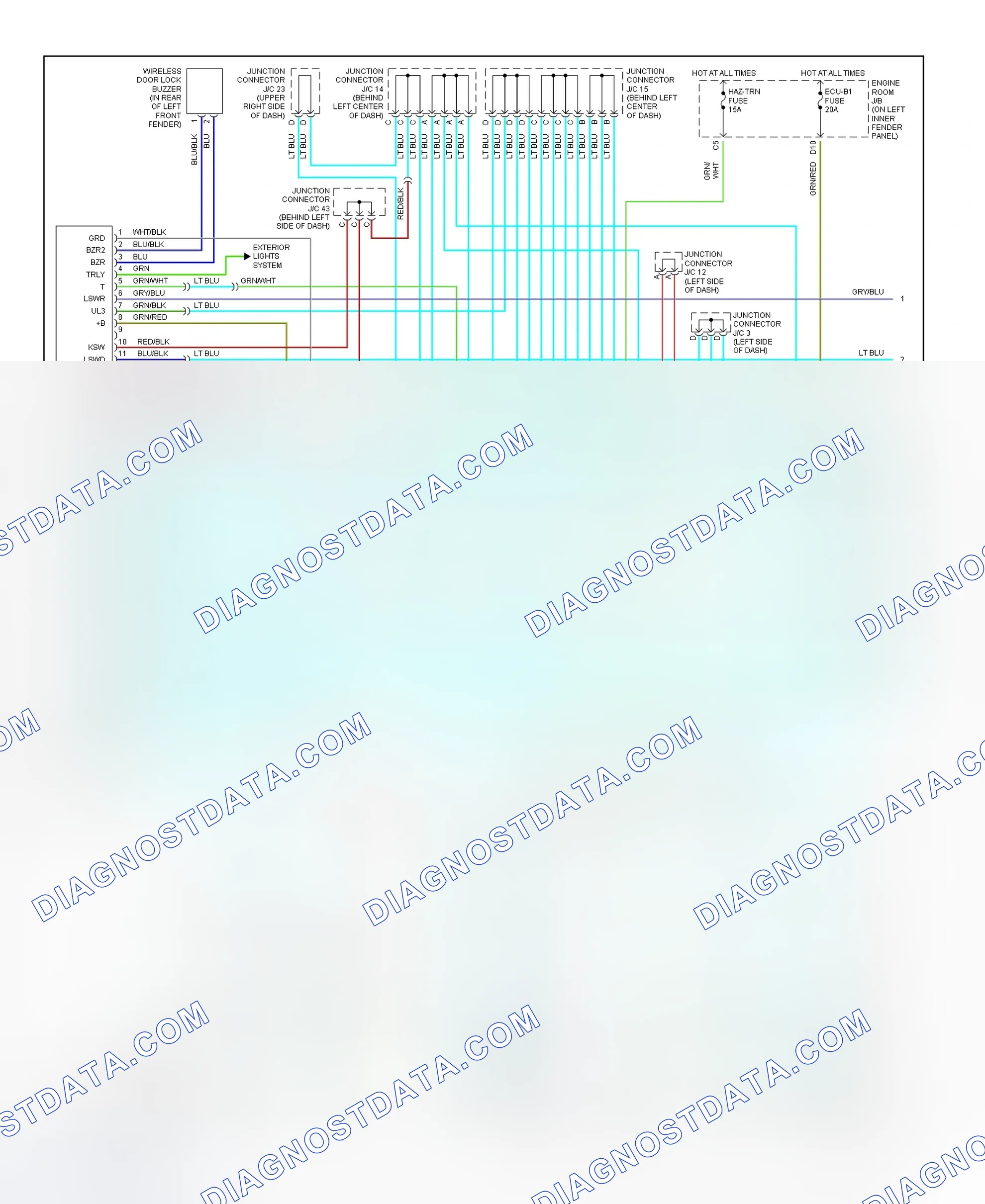 Scheme 2: Power Door Lock/Remote Keyless Entry System Wiring Diagram (LX470 - 1 Of 3)