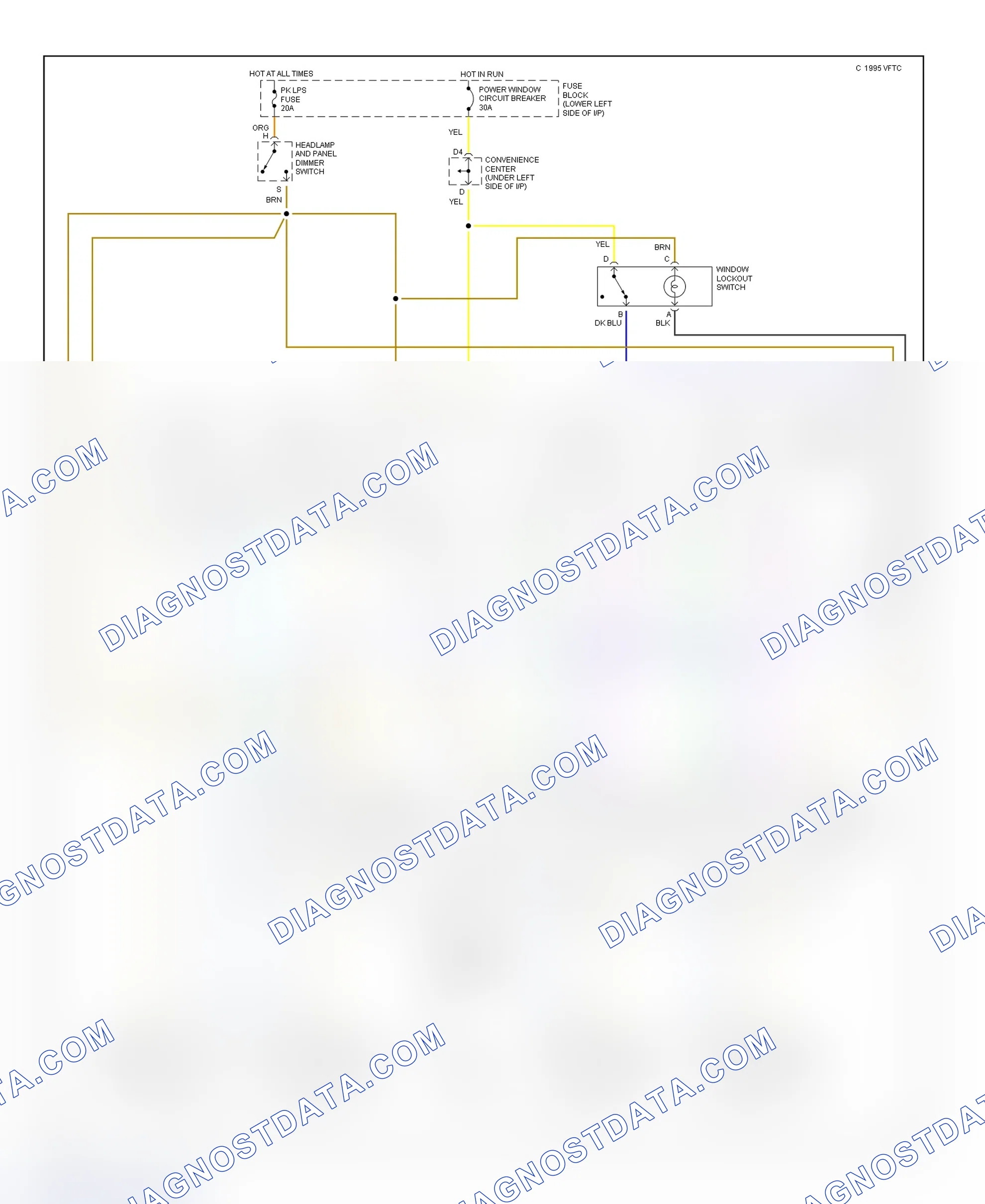 Scheme 2: Power Window Wiring Diagram (4 Door)
