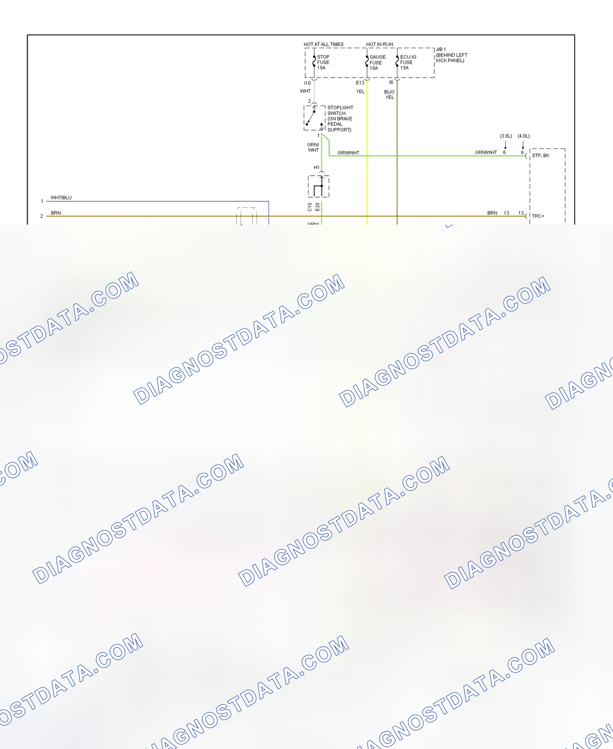 Fig. 5: Anti-Lock Brake System/Traction Control Wiring Diagram (SC300 & SC400 - 2 Of 2)
