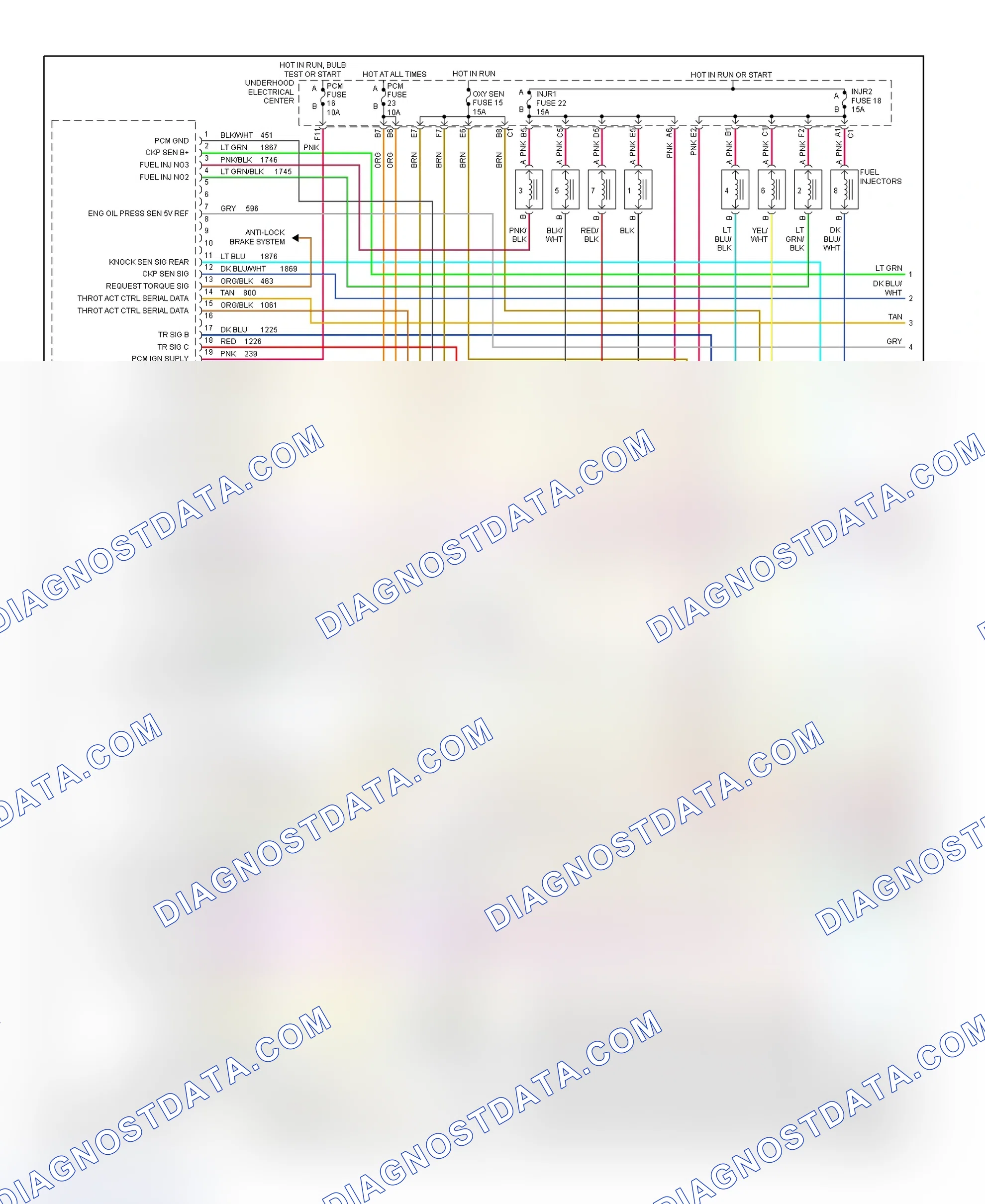 Scheme 64: PCM Wiring Diagram (Corvette - 5.7L - 1 Of 4)