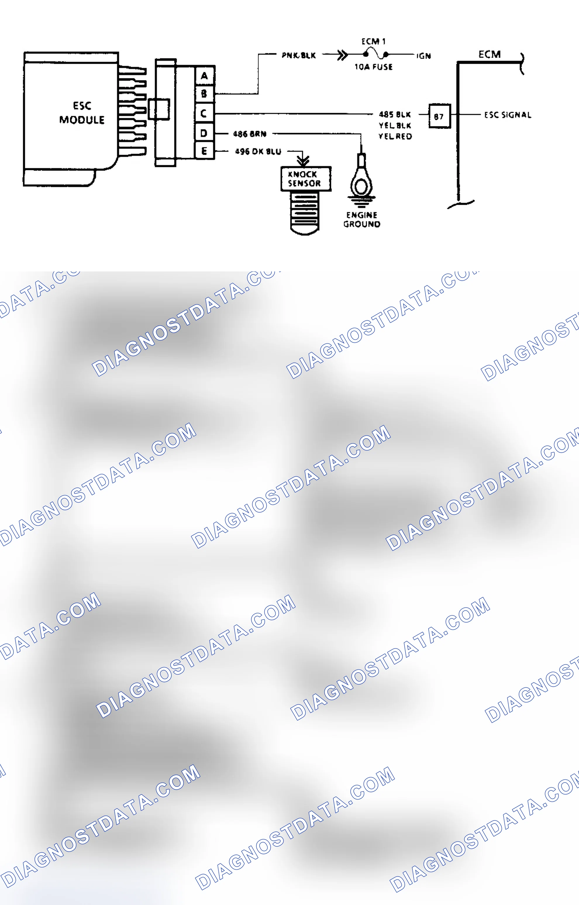 Scheme 137: Electronic Spark Control Check (Except 2.5L & 7.4L Engines) - Flow Chart & Schematic