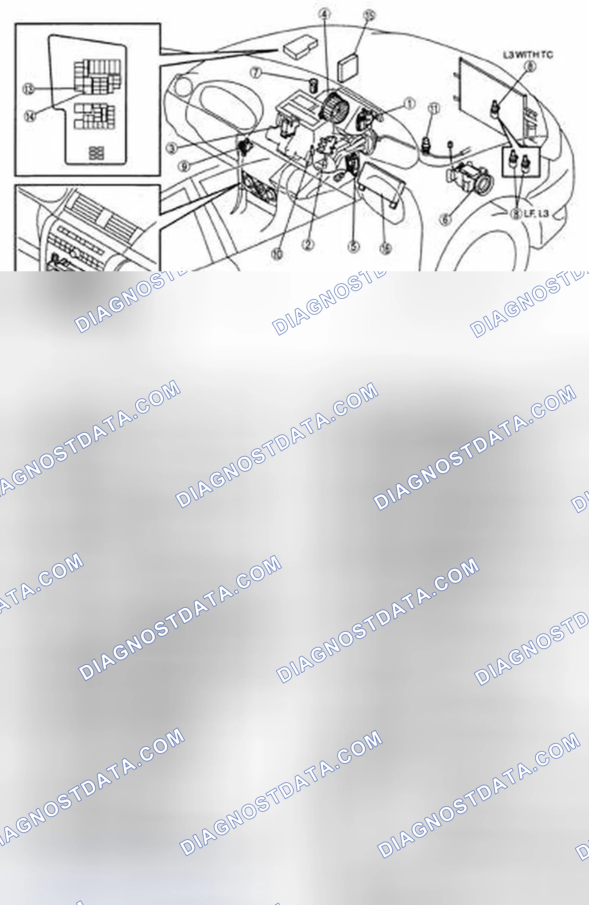 Scheme 12: HVAC CONTROL SYSTEM LOCATION INDEX [FULL-AUTO AIR CONDITIONER]
