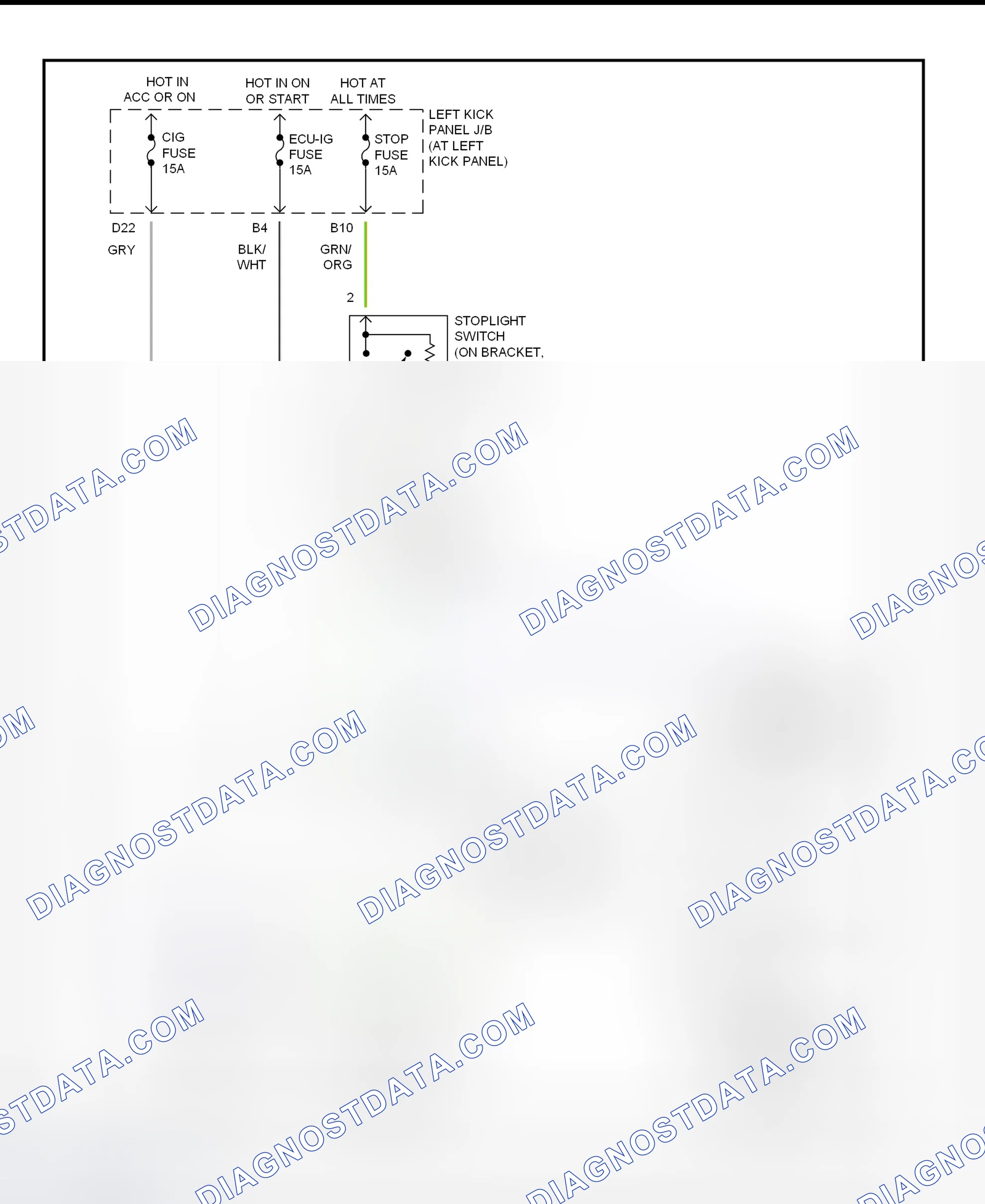 Scheme 304: Shift Interlock System Wiring Diagram (2001 - Toyota Land Cruiser)