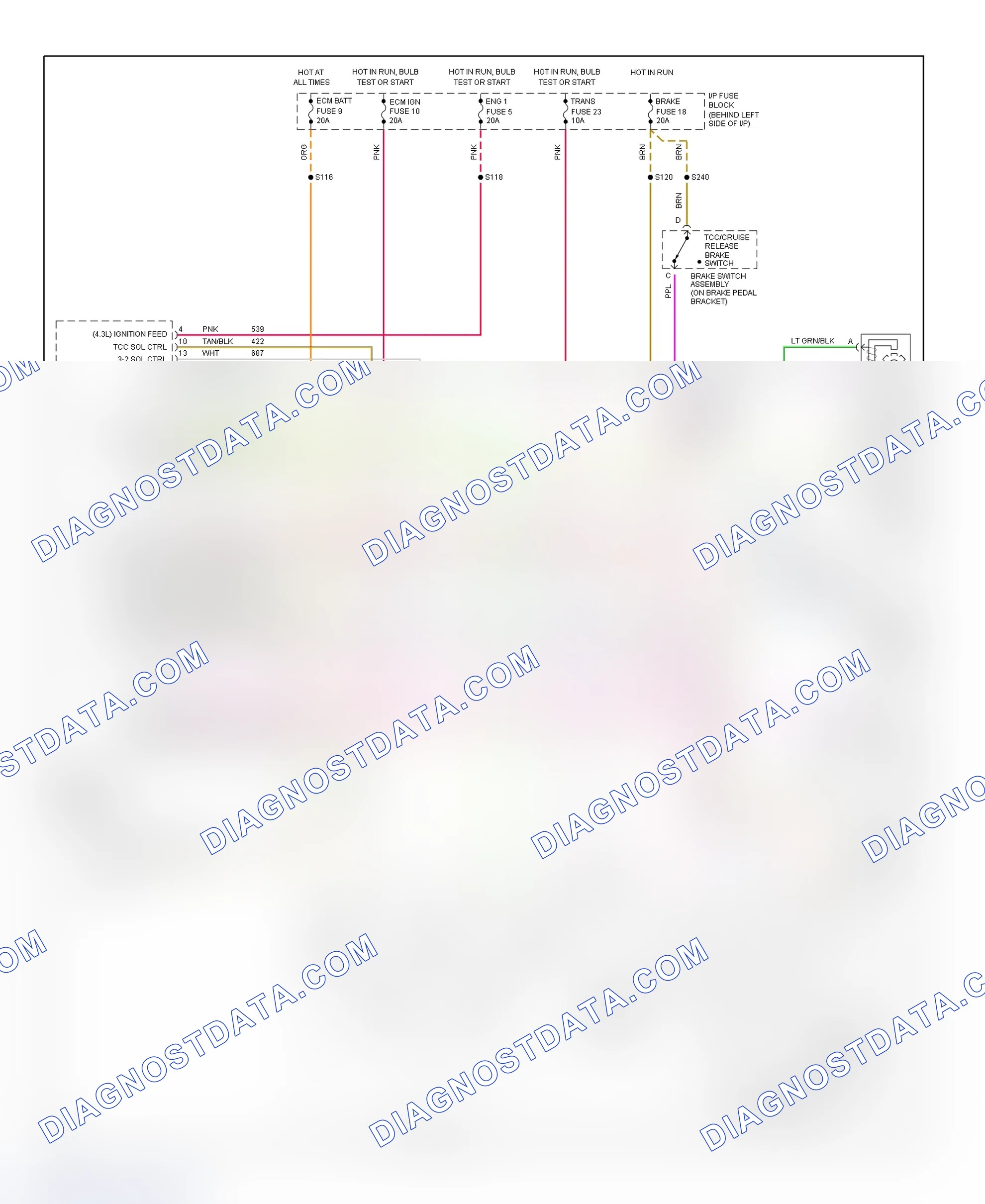 Scheme 348: 1995 "S" & "T" Series - 4.3L VIN W With VCM (Blazer, Jimmy, Pickup & Sonoma) Wiring Diagram