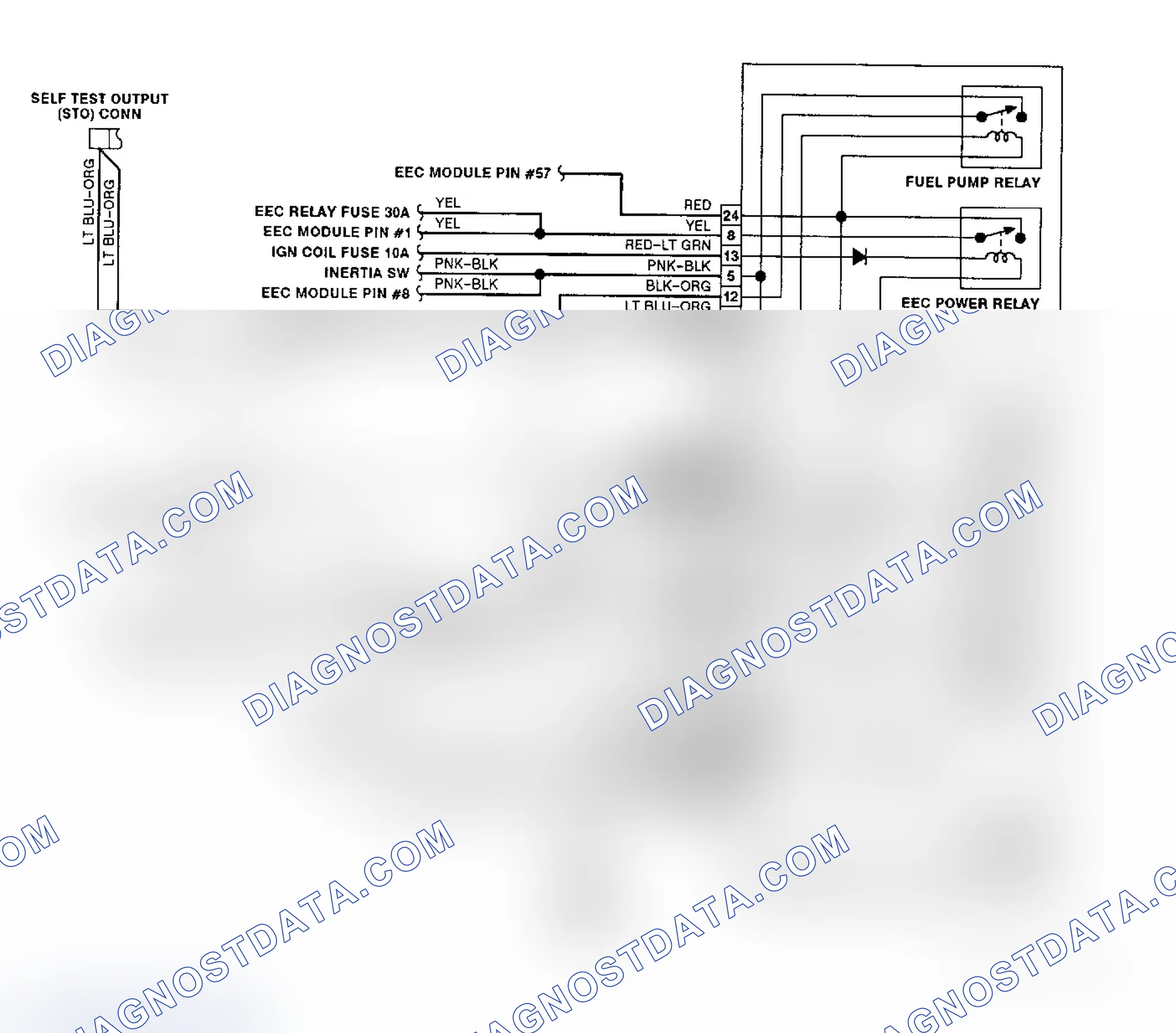 Scheme 10: Electric Cooling Fan Wiring Diagram (Sable & Taurus 3.8L)
