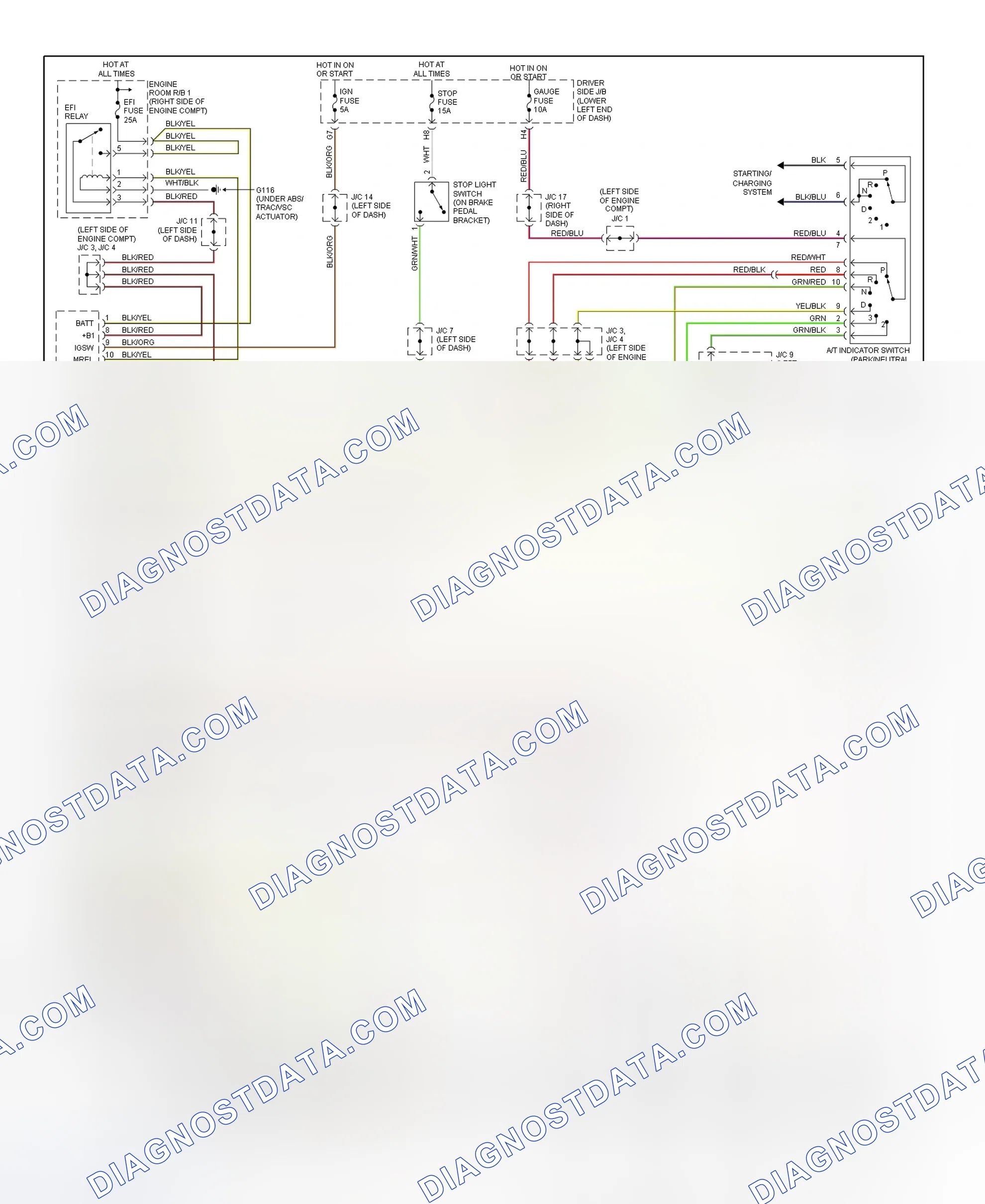 Scheme 119: Transmission Wiring Diagram (1998 GS400)