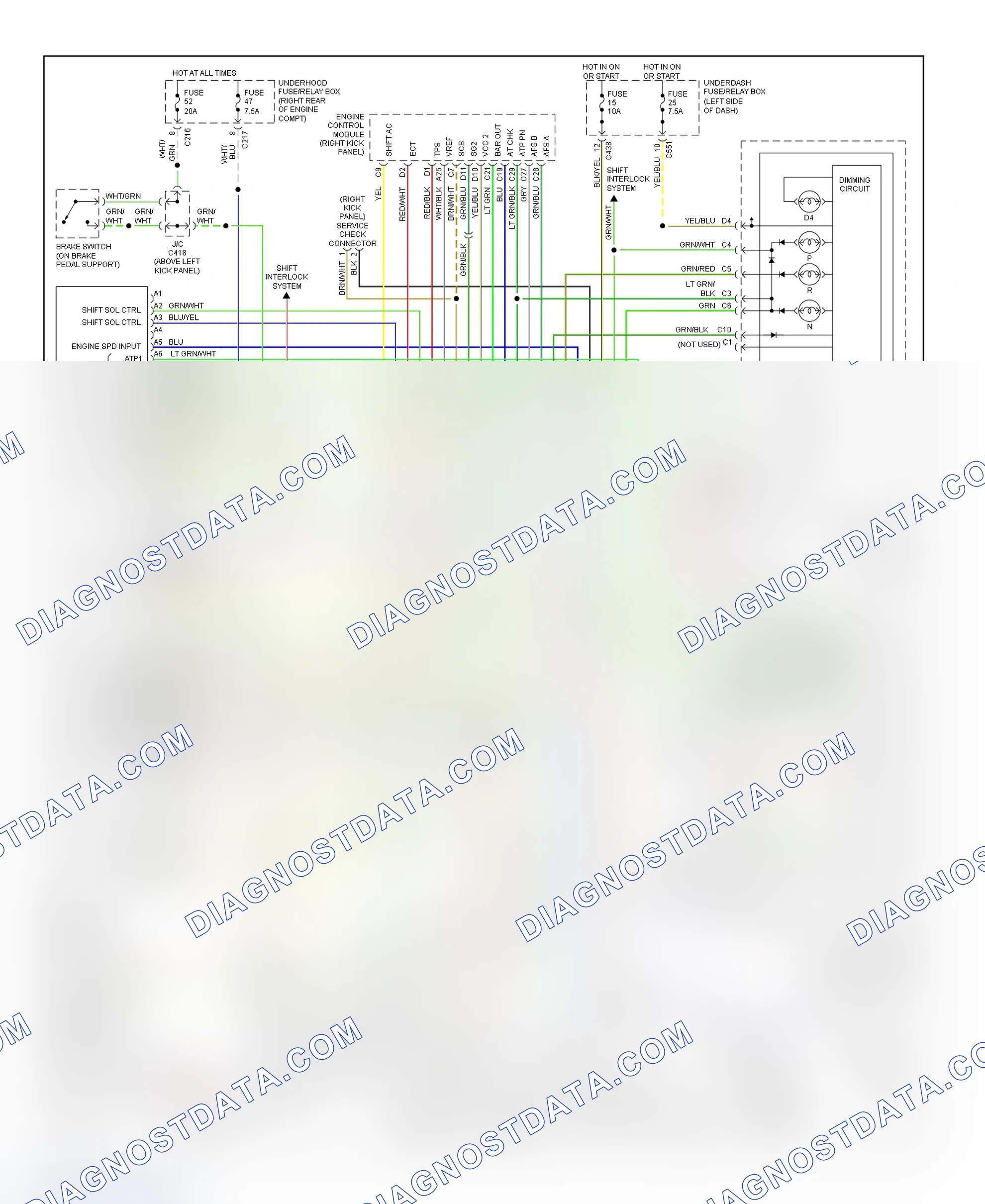 Scheme 21: Transaxle Wiring Diagram (1998-99 Integra)