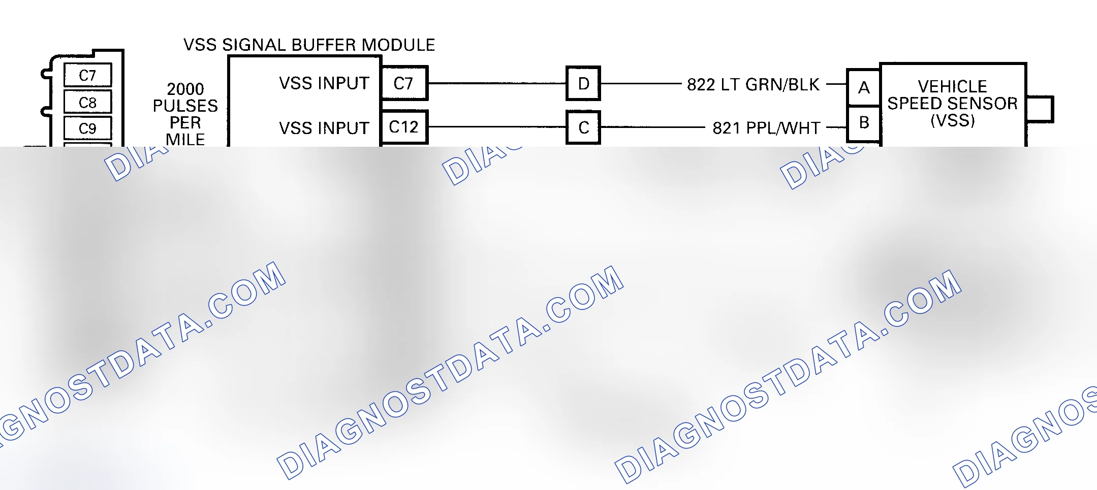 Scheme 459: DTC 24 Schematic ("G" Series - 4L60-E) VSS Circuit Low (Transmission Output Speed Signal)