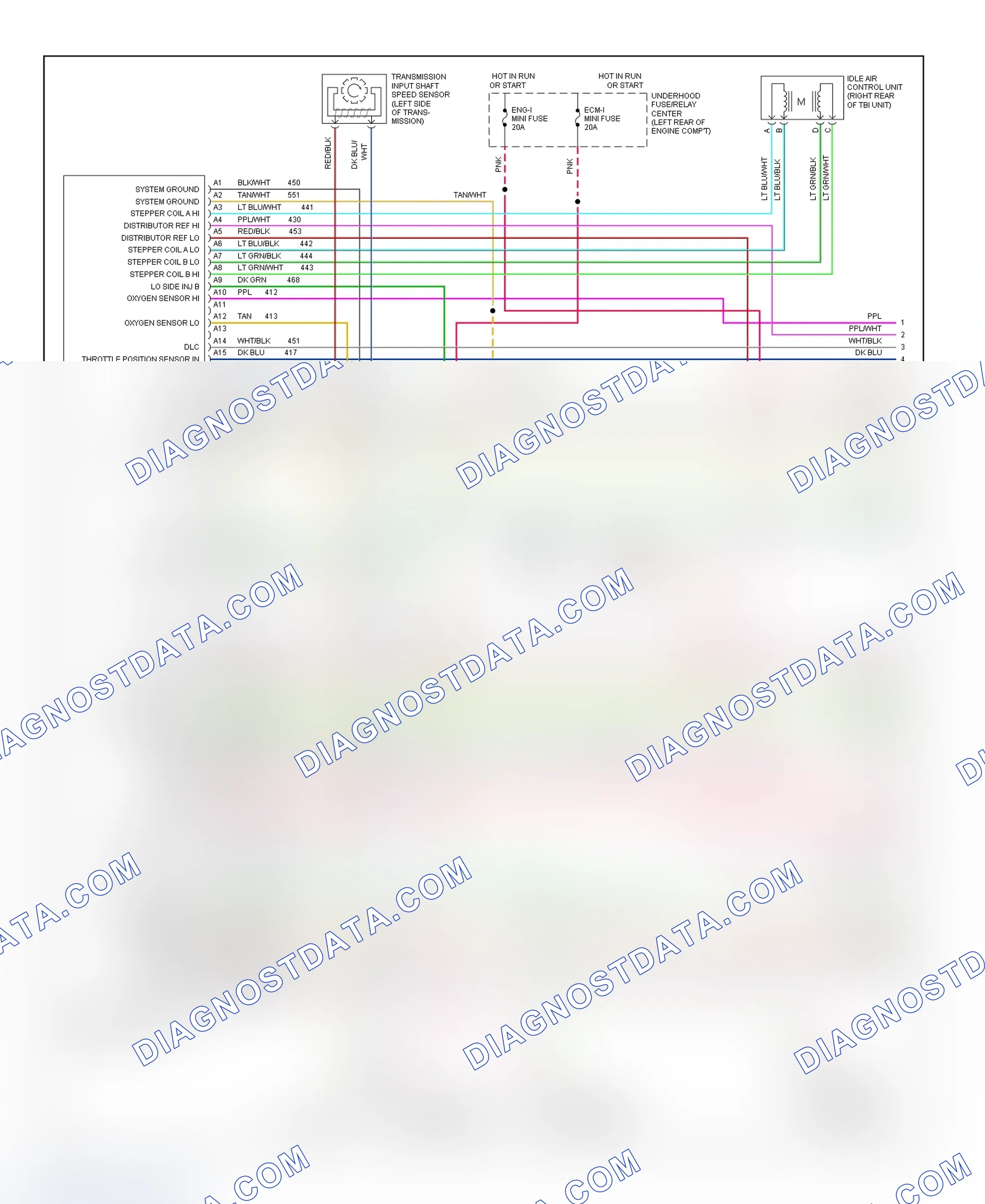 Scheme 252: Wiring Diagram ("C" & "K" Series Pickup, Sierra & Suburban - 7.4L With A/T - 1 Of 3)