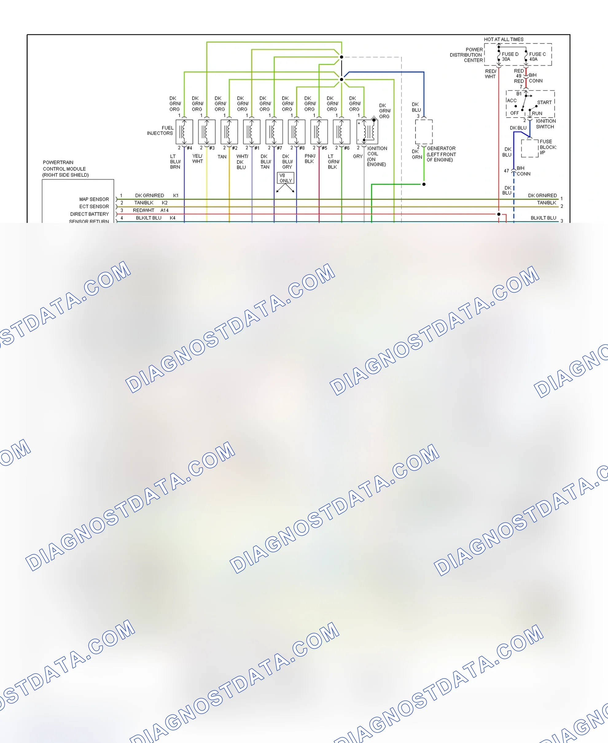 Scheme 29: Wiring Diagram (Dakota - 3.9L - 1 Of 2)