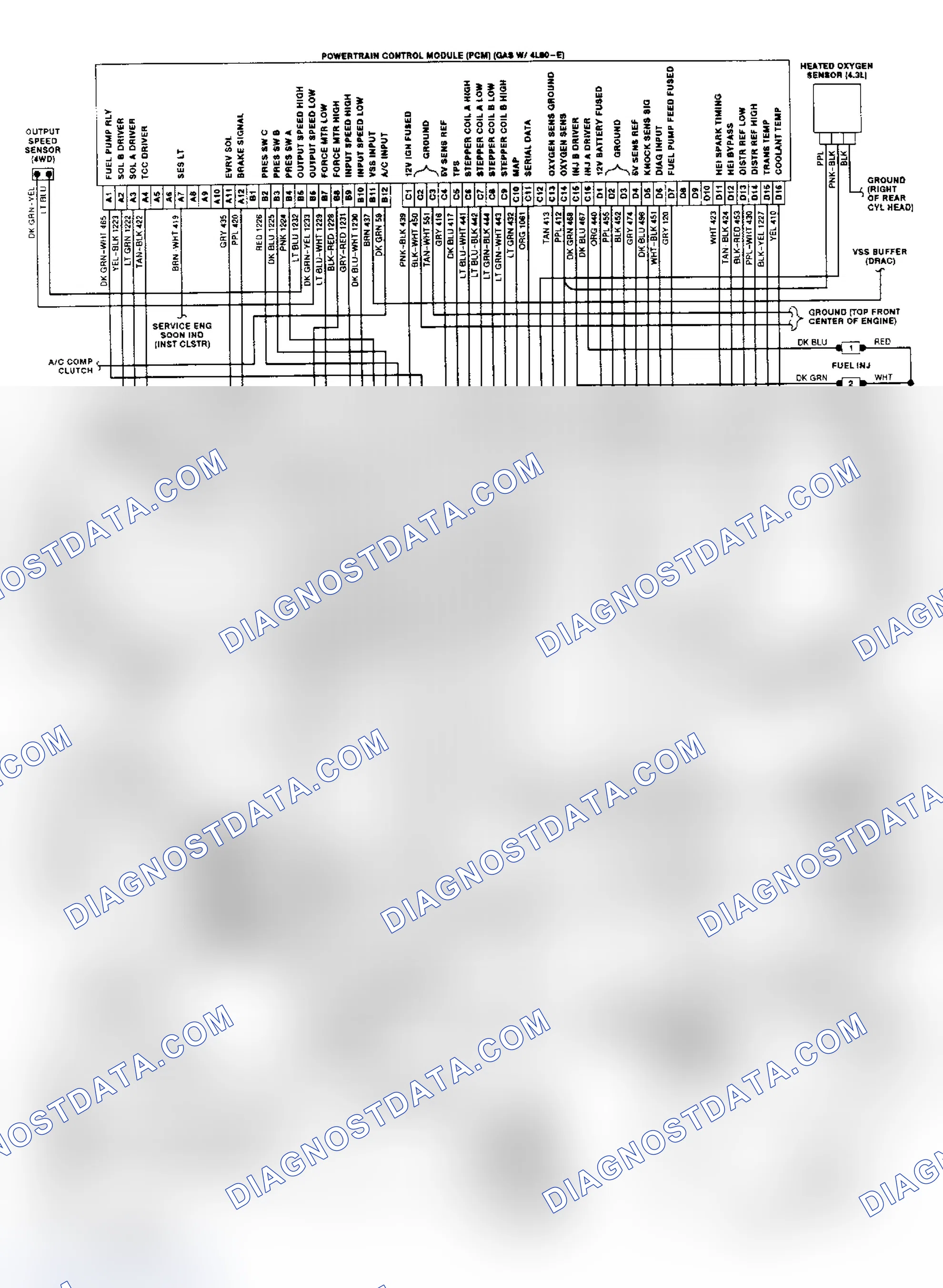 Scheme 9: Wiring Diagram ("C" & "K" Series 4.3L, 5.7L & 7.4L W/4L80-E Trans.)