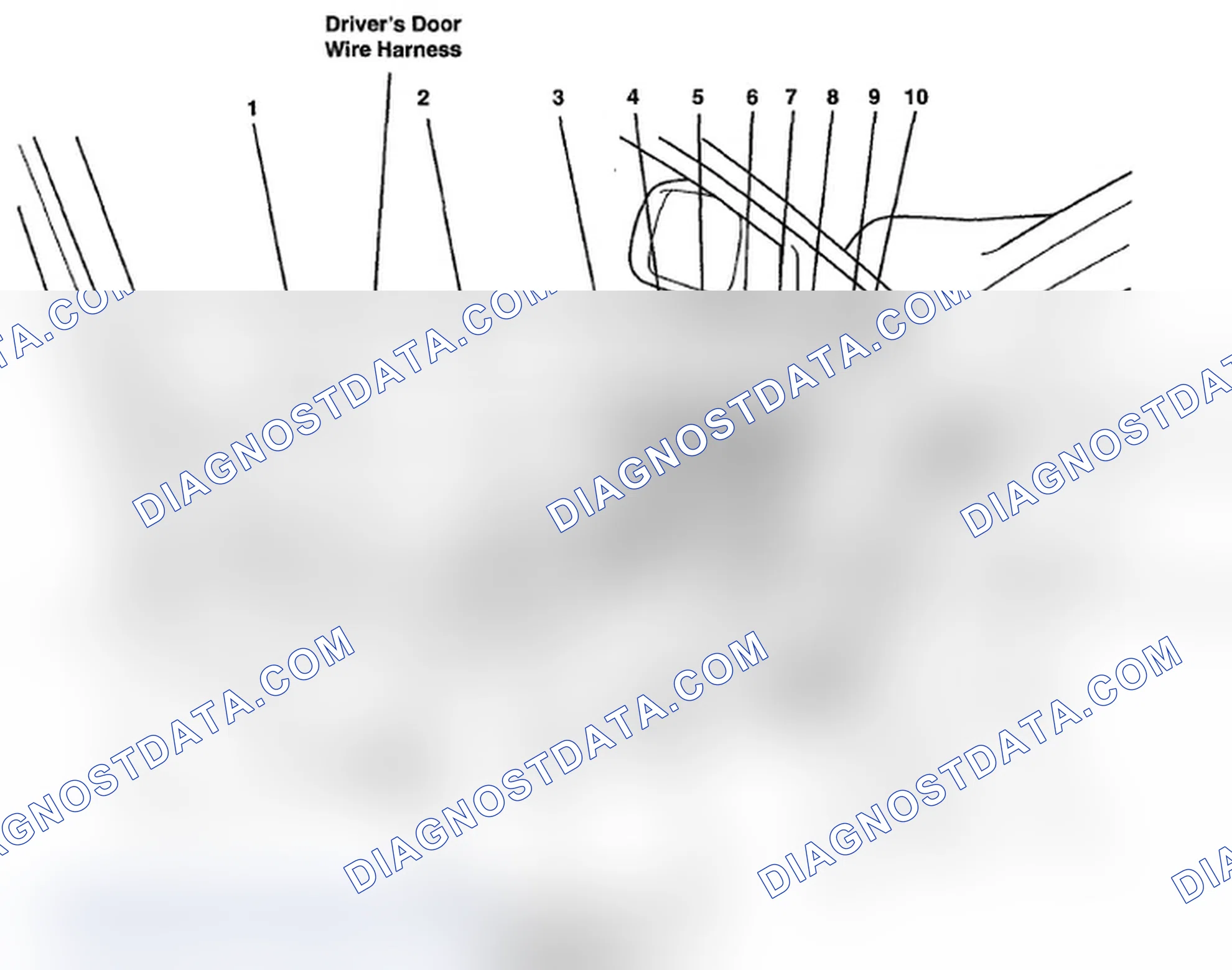 Scheme 537: Identifying Driver's Door Switch Sub-Harness And Driver's Door Wire Harness (Page 203-57)