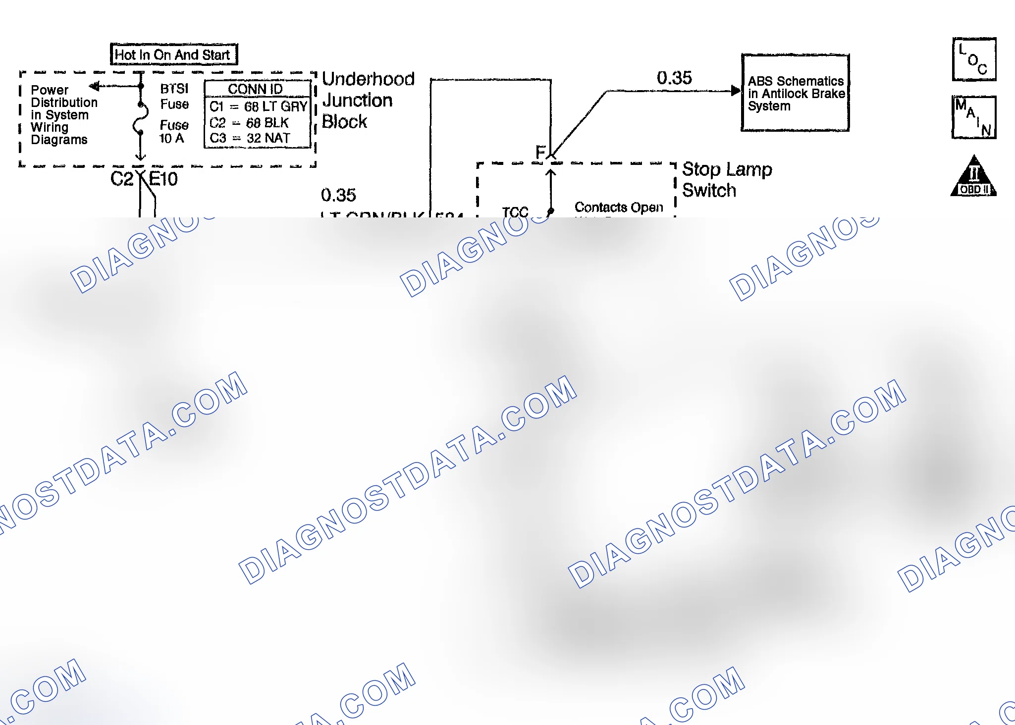 Scheme 294: DTC P0724 (5.3L): Brake Switch Circuit High Input
