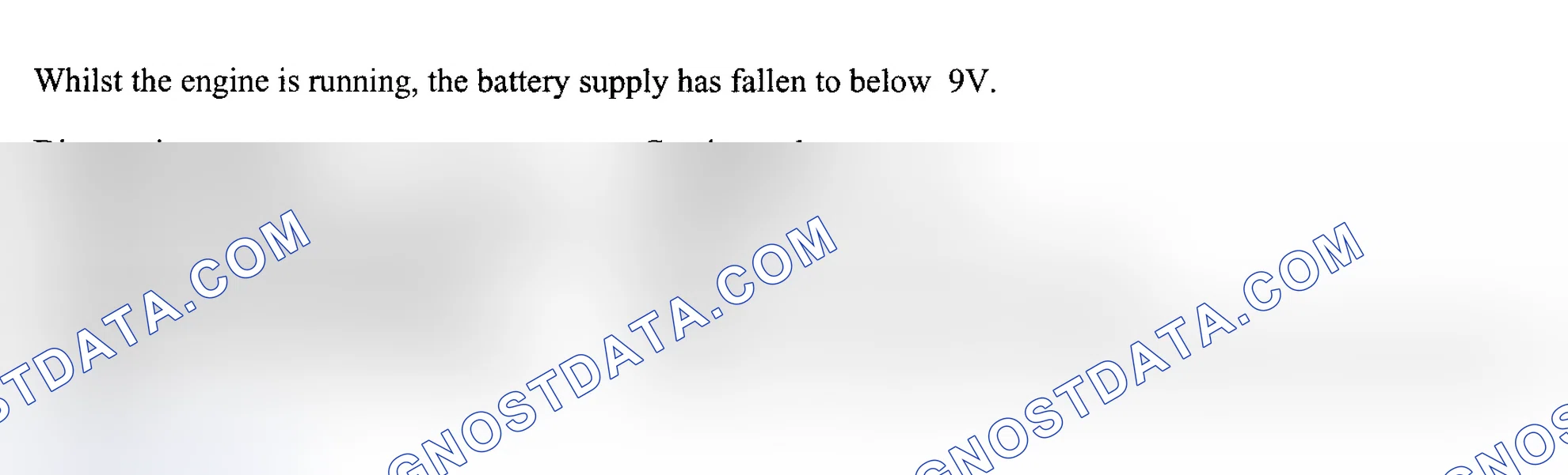 Scheme 83: FAULT CODE 24: BATTERY SUPPLY CHECK/BATTERY SUPPLY BELOW 9 VOLTS WHILE ENGINE IS RUNNING