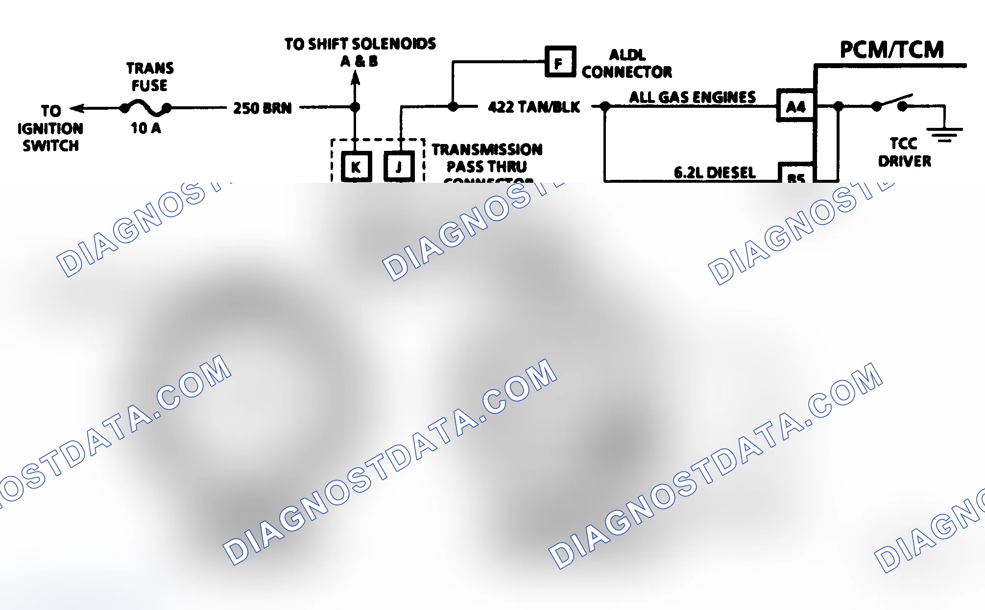 Scheme 406: CODE 83 - TCC SOLENOID CIRCUIT