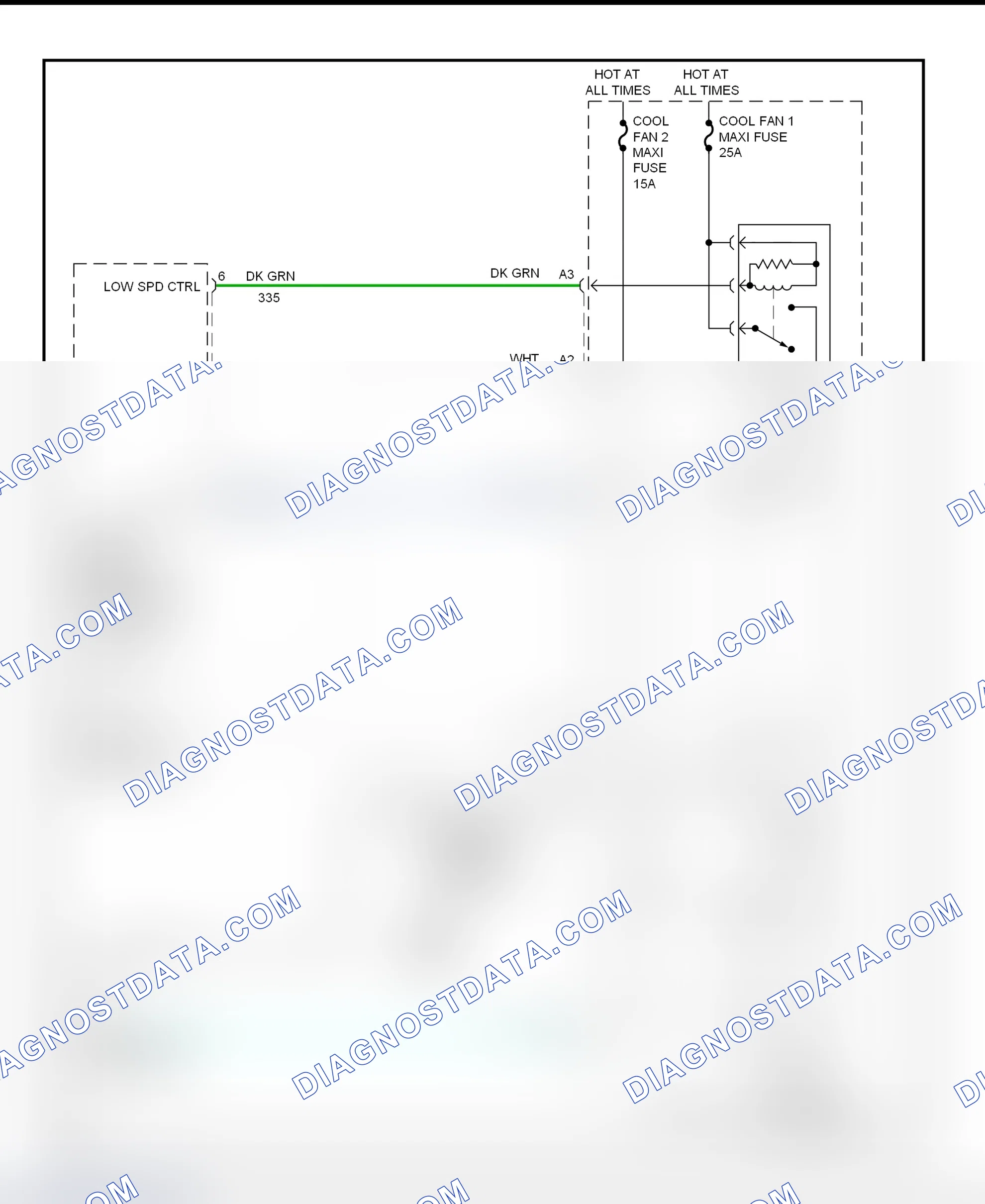 Scheme 37: Cooling Fan System Wiring Diagram (1999 Regal 3.8L VIN K)