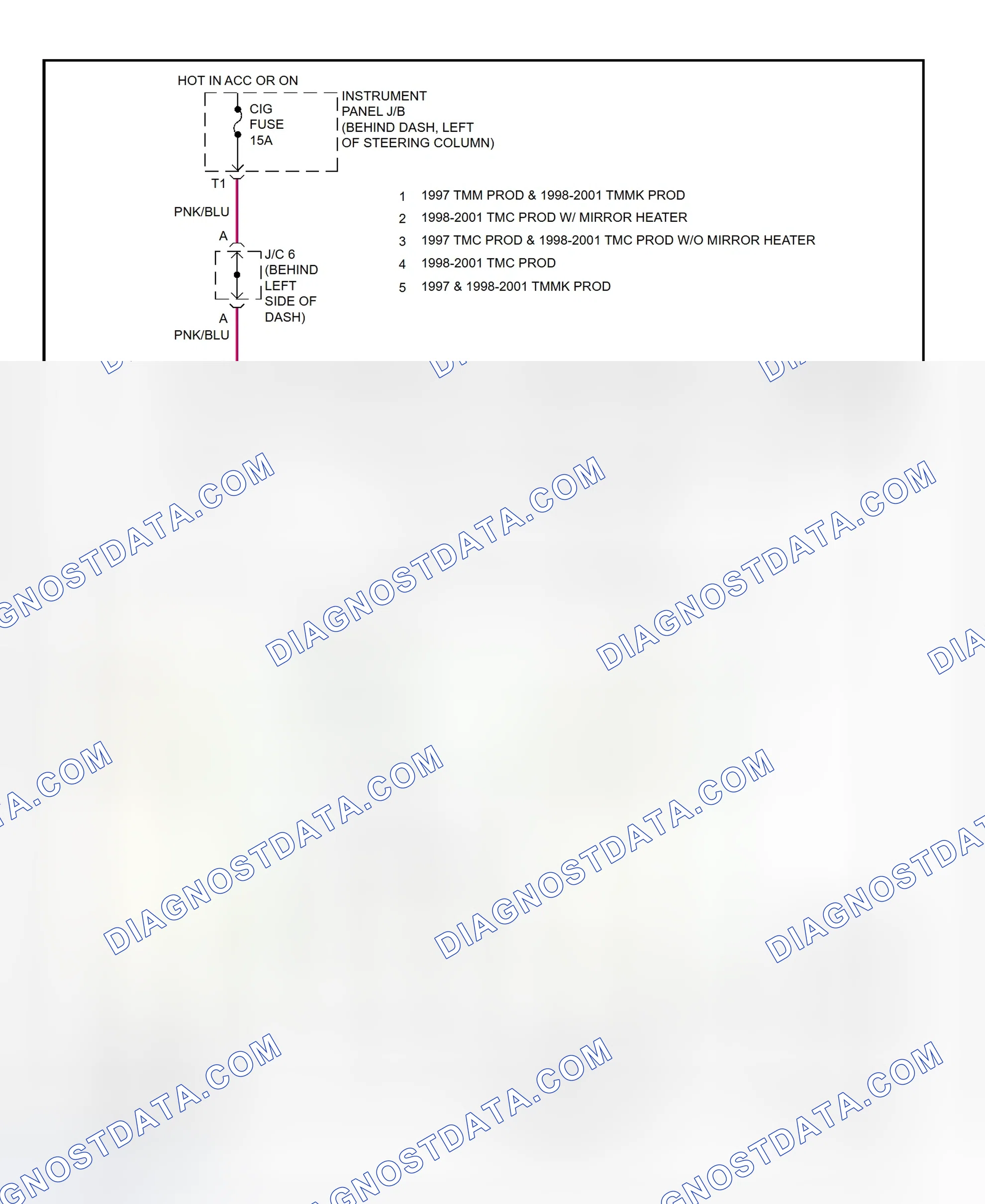 Scheme 29: Power Mirror System Wiring Diagram (Camry 2.2L & 3.0L)