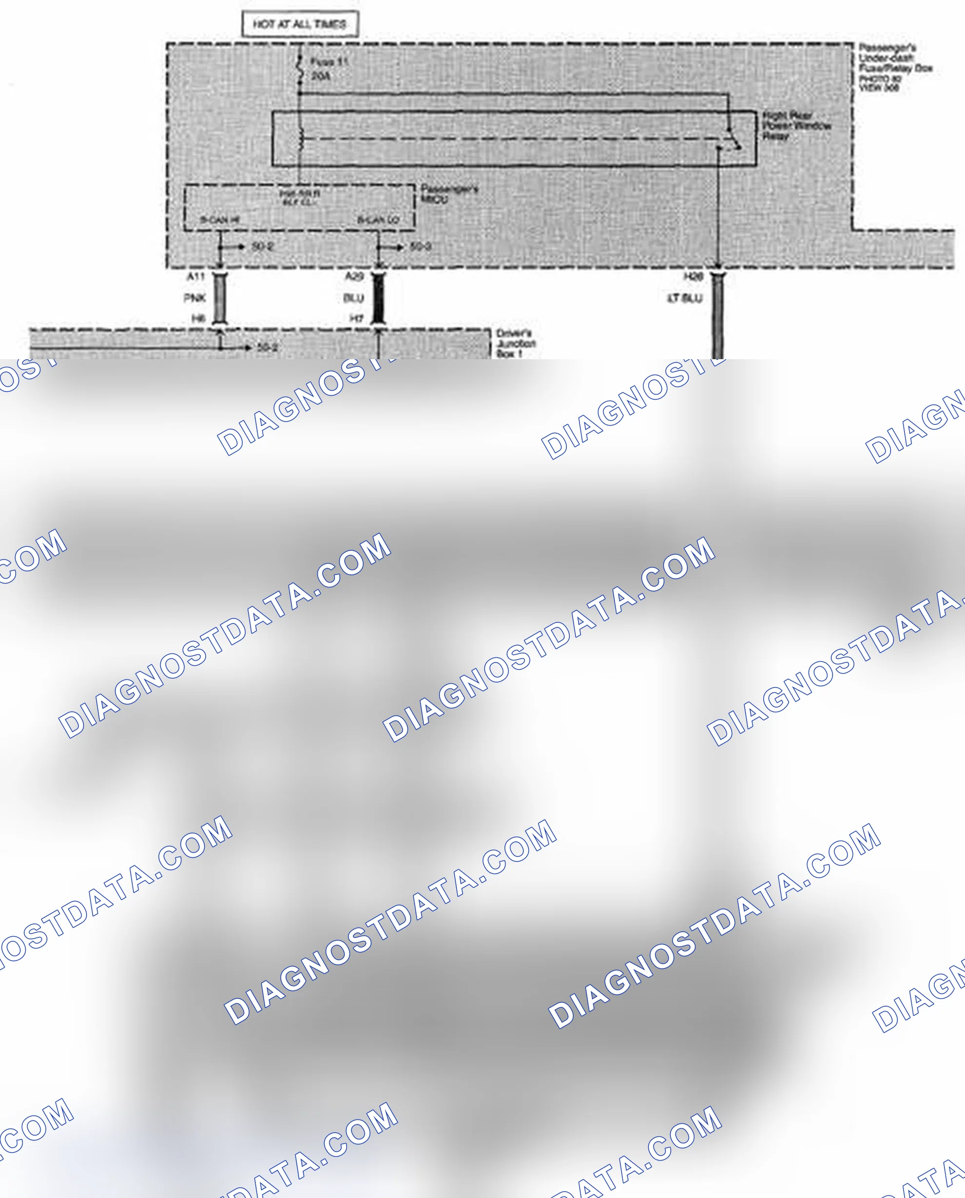 Scheme 261: Power Windows Circuit Diagram (Page 120-2)