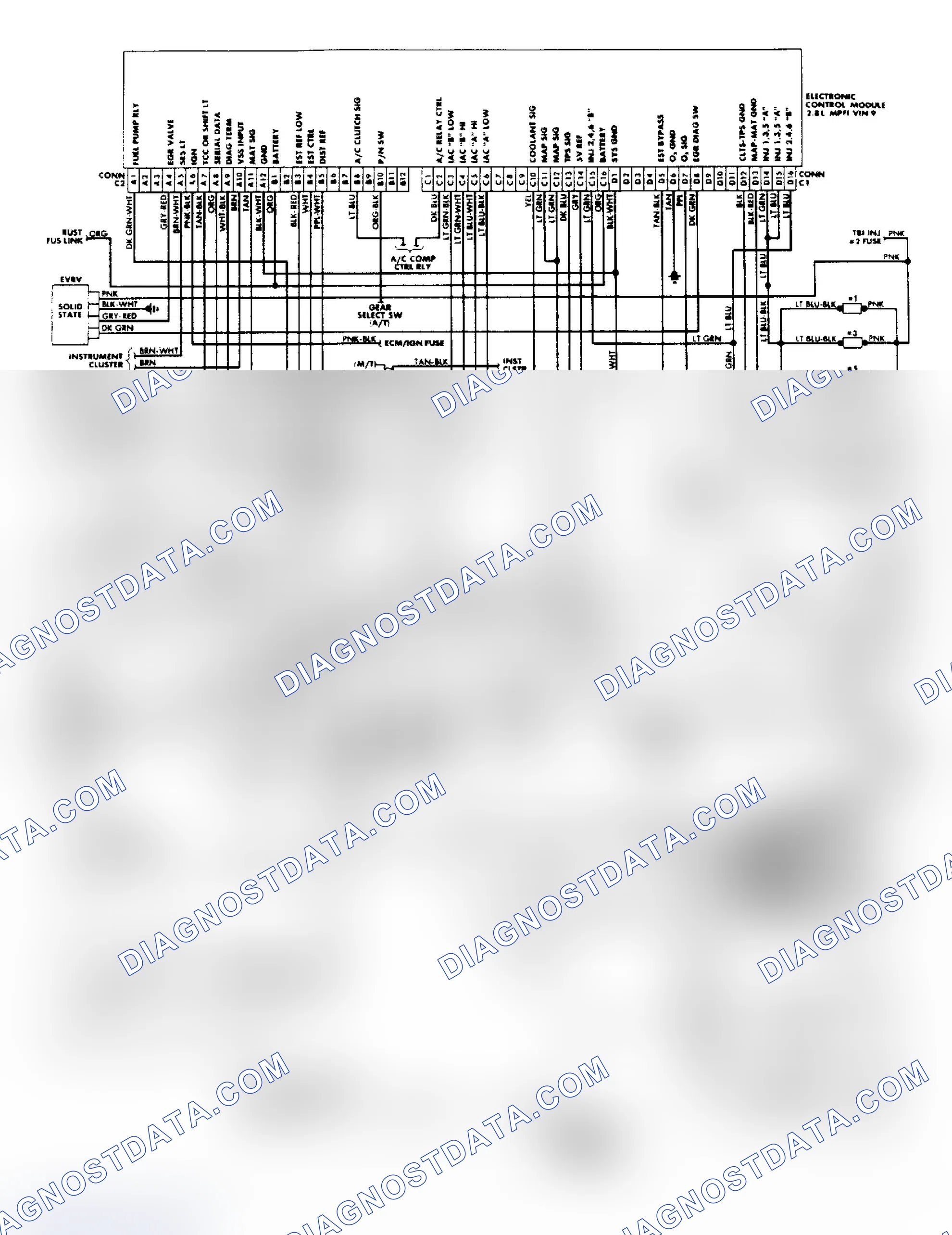 Scheme 23: 1988 Fiero 2.8L Fuel Injection Wiring Diagram