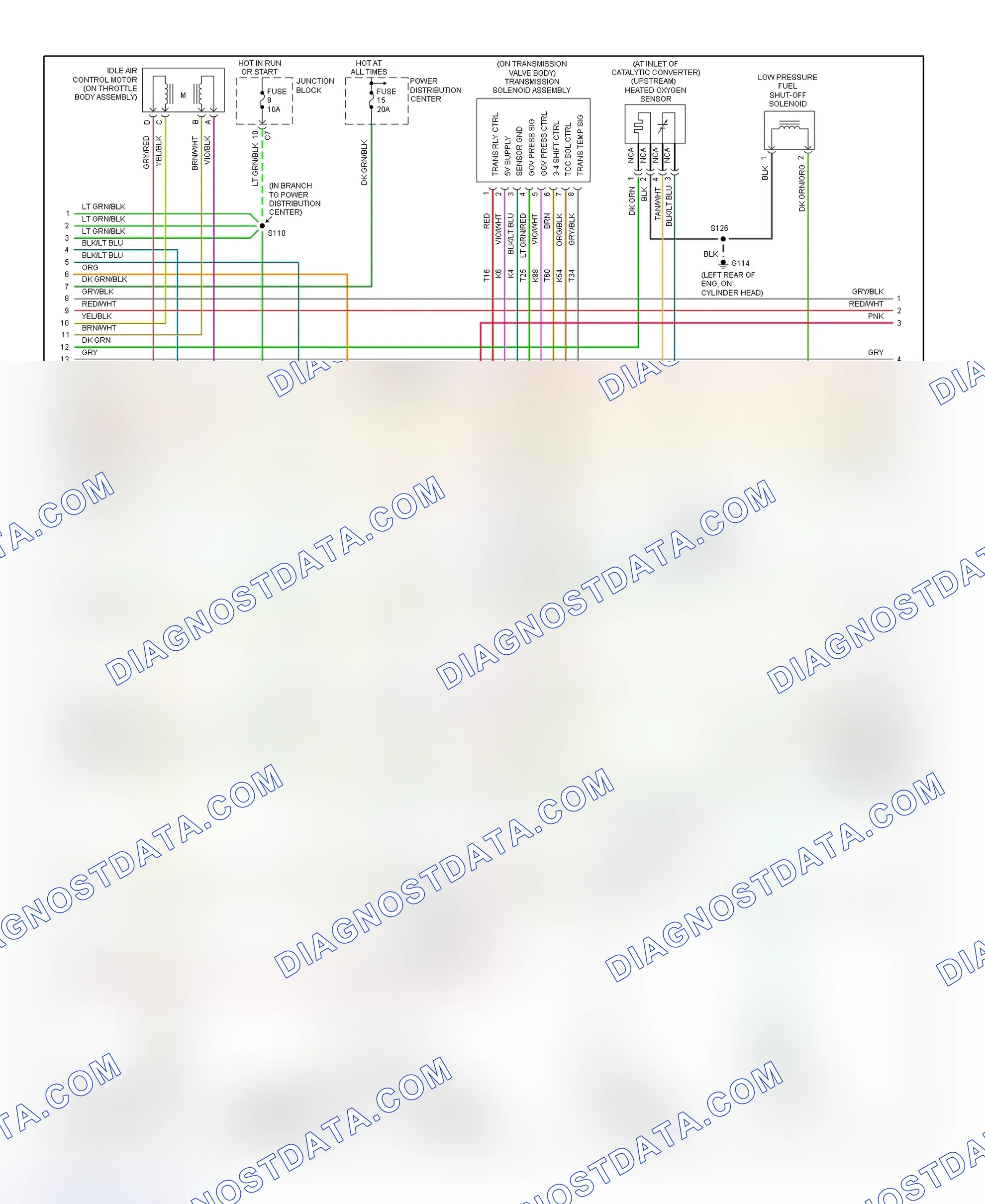 Scheme 59: PCM Wiring Diagram (Ram Van & Ram Wagon - 5.2L CNG - 2 Of 3)