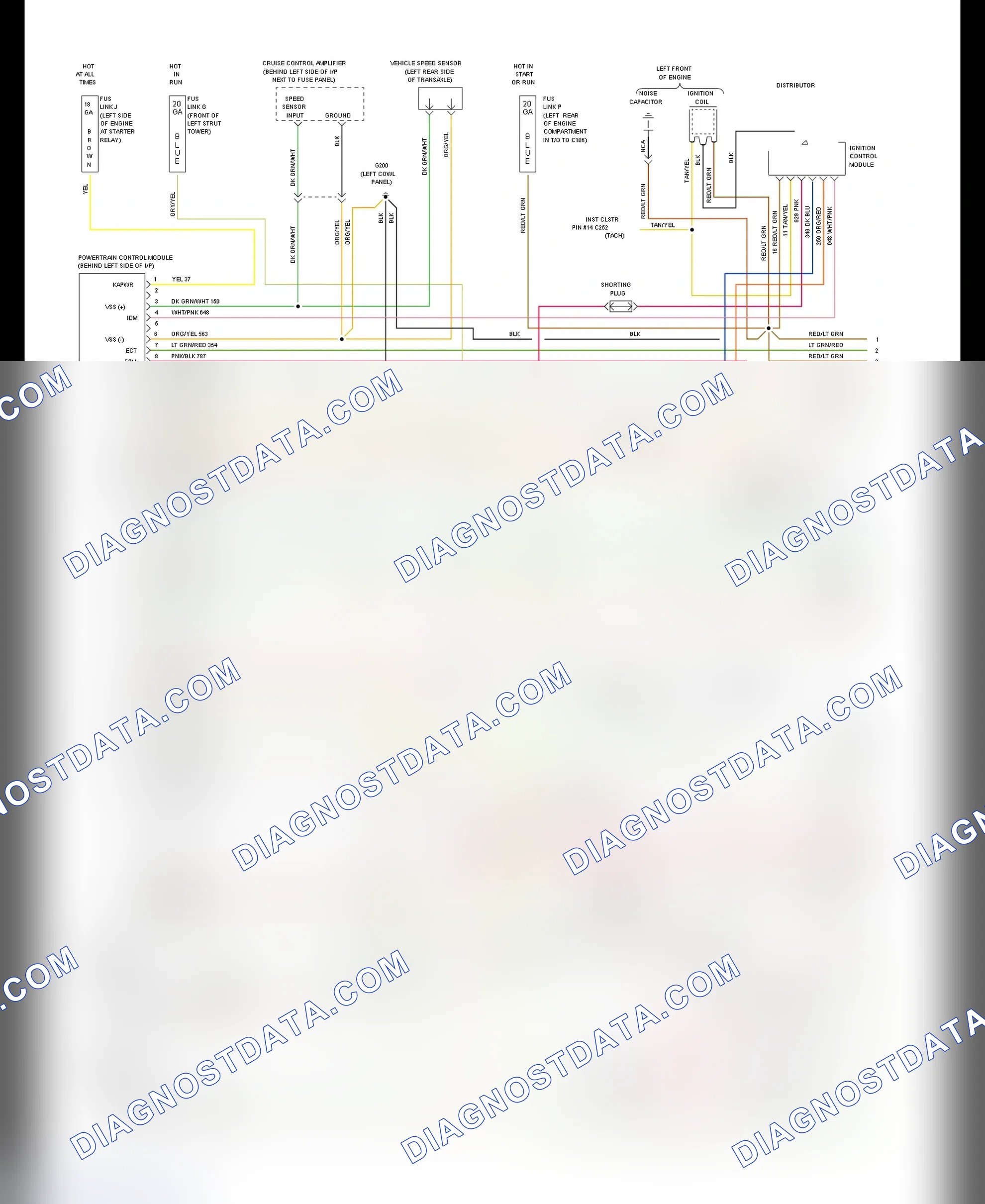 Scheme 62: EEC-IV Wiring Diagram (Tempo 3.0L & Topaz 3.0L - 1 Of 2)