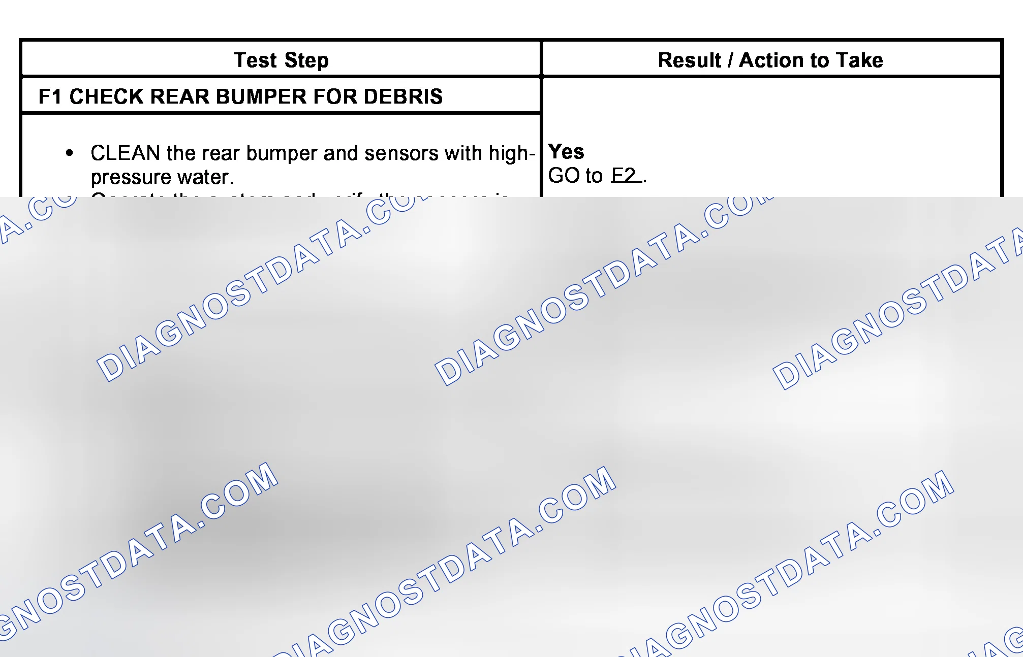 Scheme 18: PINPOINT TEST F: CONTINUOUS OR INTERMITTENT TONE WHEN NO OBSTACLES ARE PRESENT (EXPEDITION)