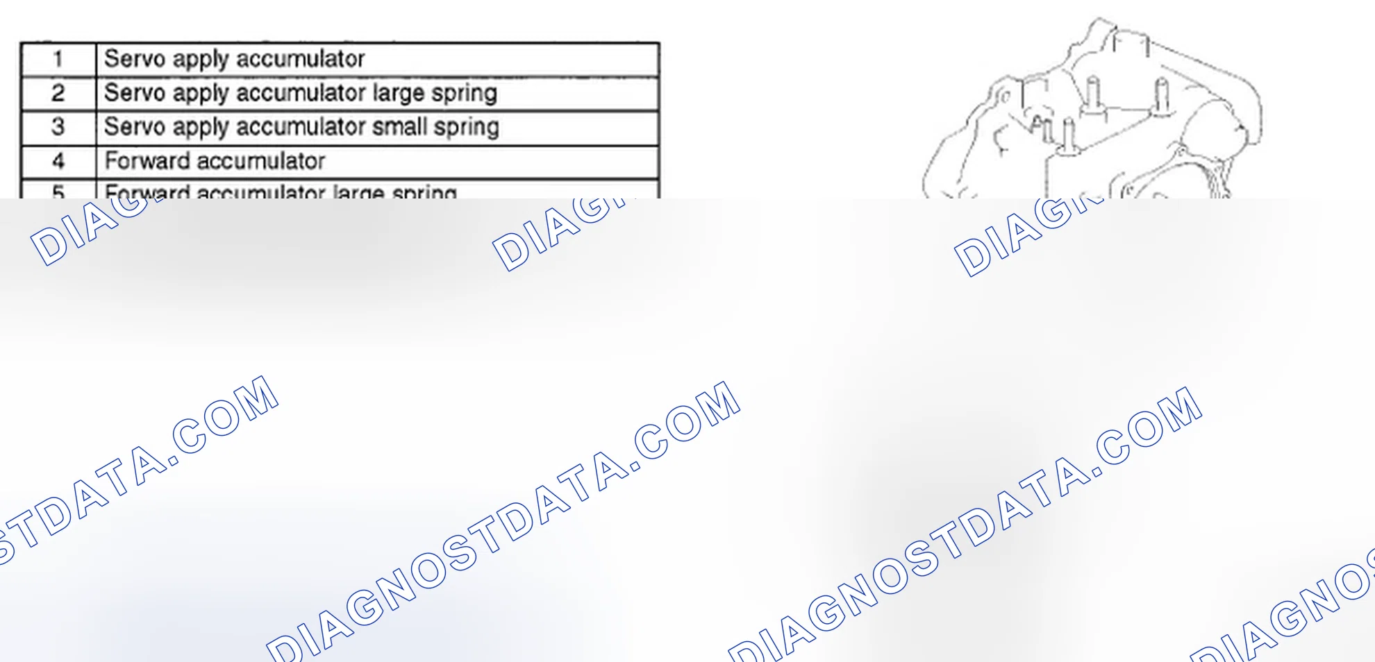 Scheme 542: ACCUMULATORS DISASSEMBLY/ASSEMBLY