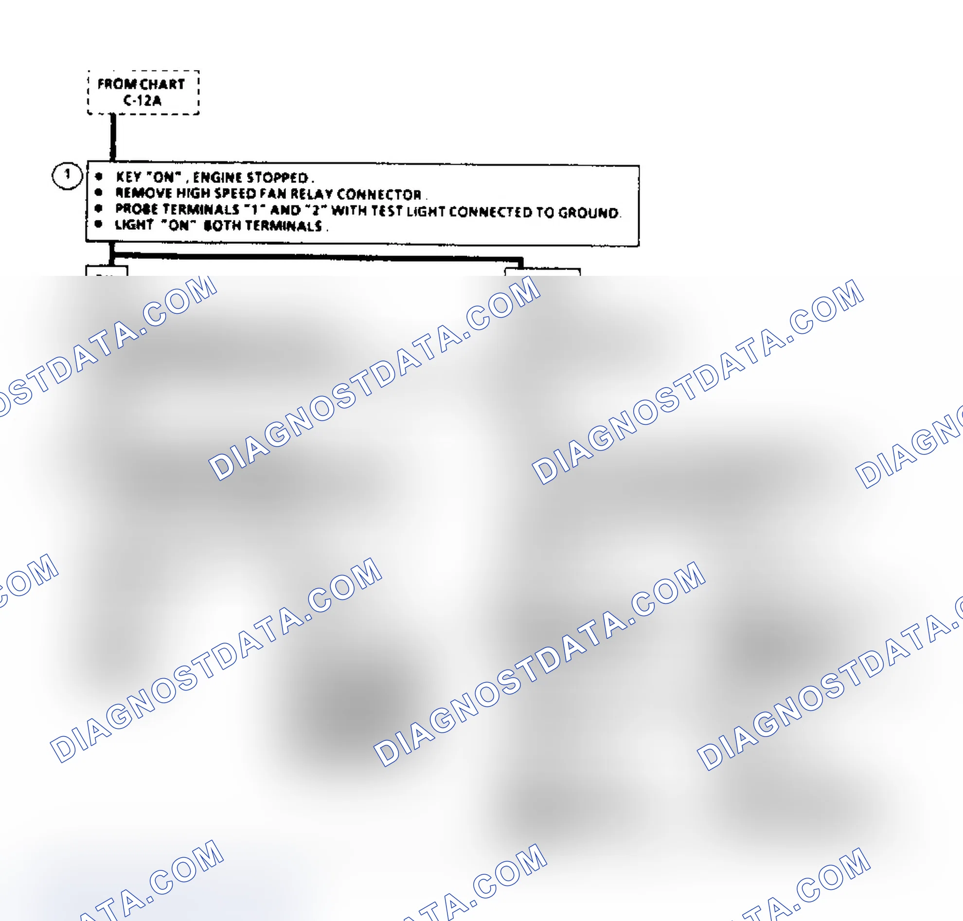 Scheme 489: Flow Chart C12D, No High Speed Cooling Fan (3.8L)