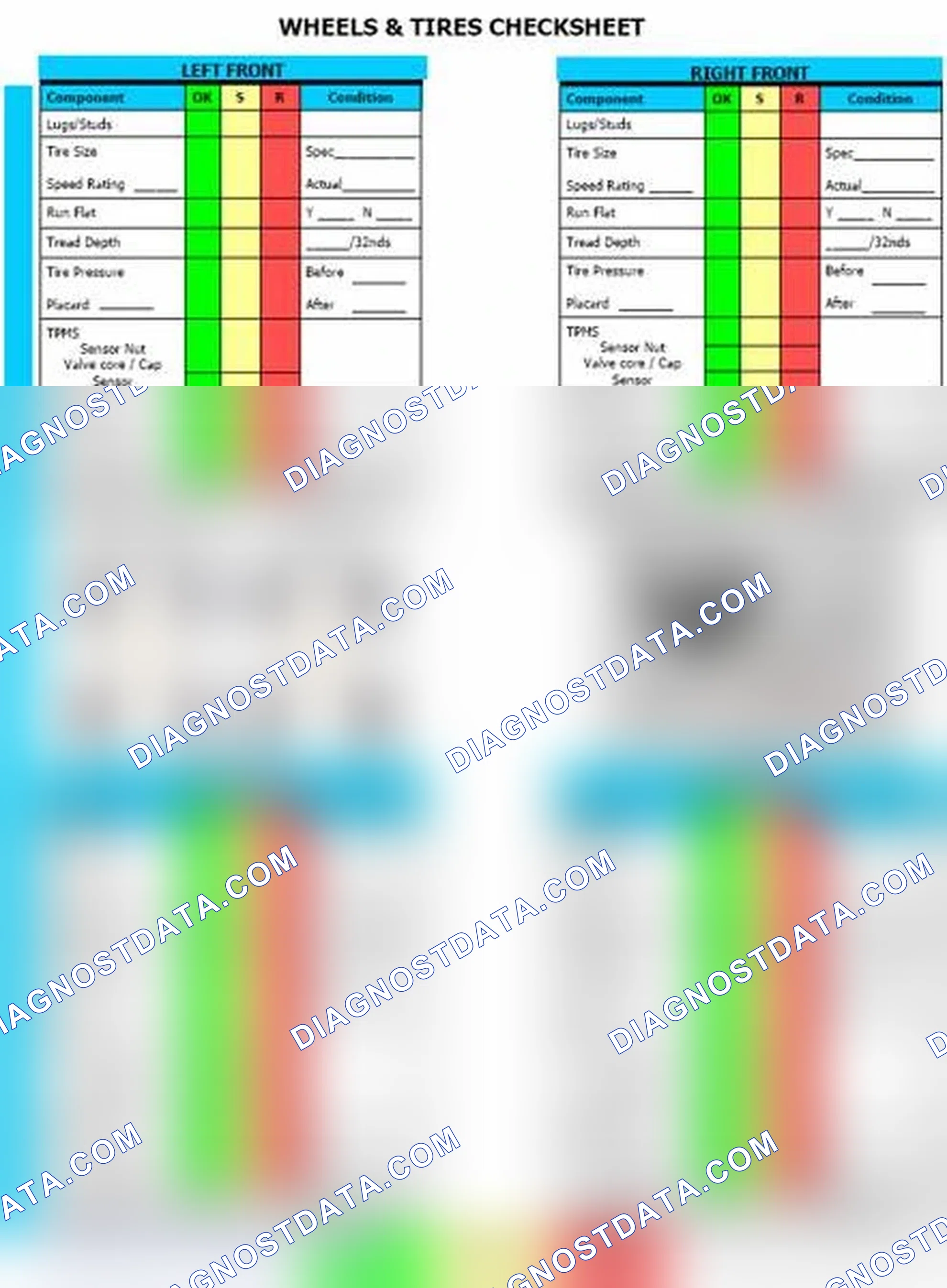 Scheme 35: Wheels & Tires Checksheet (2 Of 2)