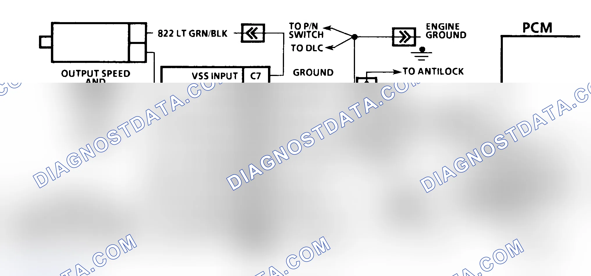 Scheme 322: DTC 16 Schematic ("C" & "K" Series) Vehicle Speed Signal Buffer Fault