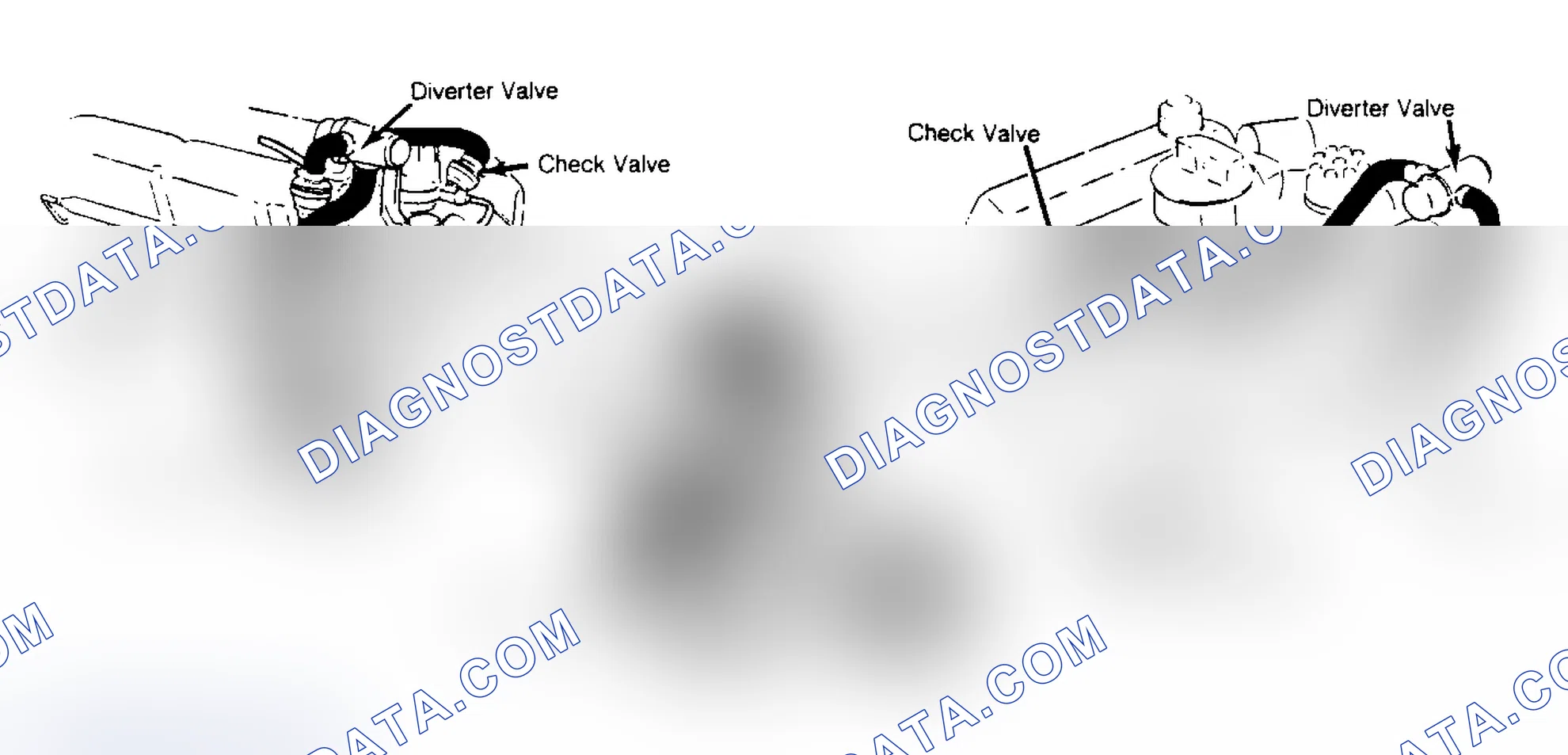 Fig. 3: Three Different Types of Air Injection Systems Used (V8 Engines) Air injection systems may vary according to equipment.