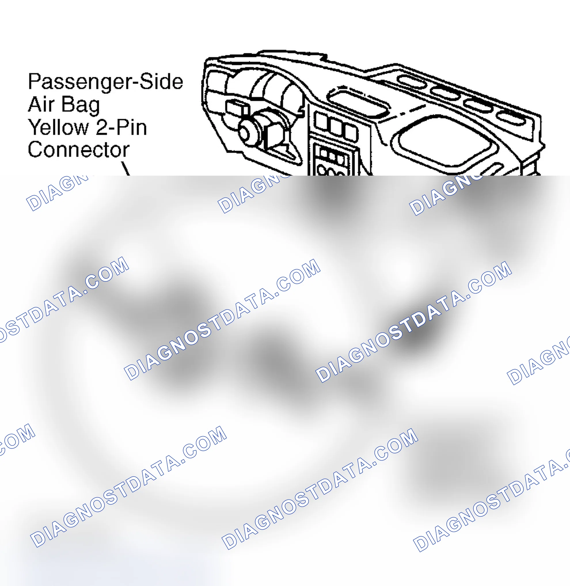 Scheme 33: Identifying Passenger Air Bag Yellow 2-Pin Connector (Montana, Silhouette & Venture)