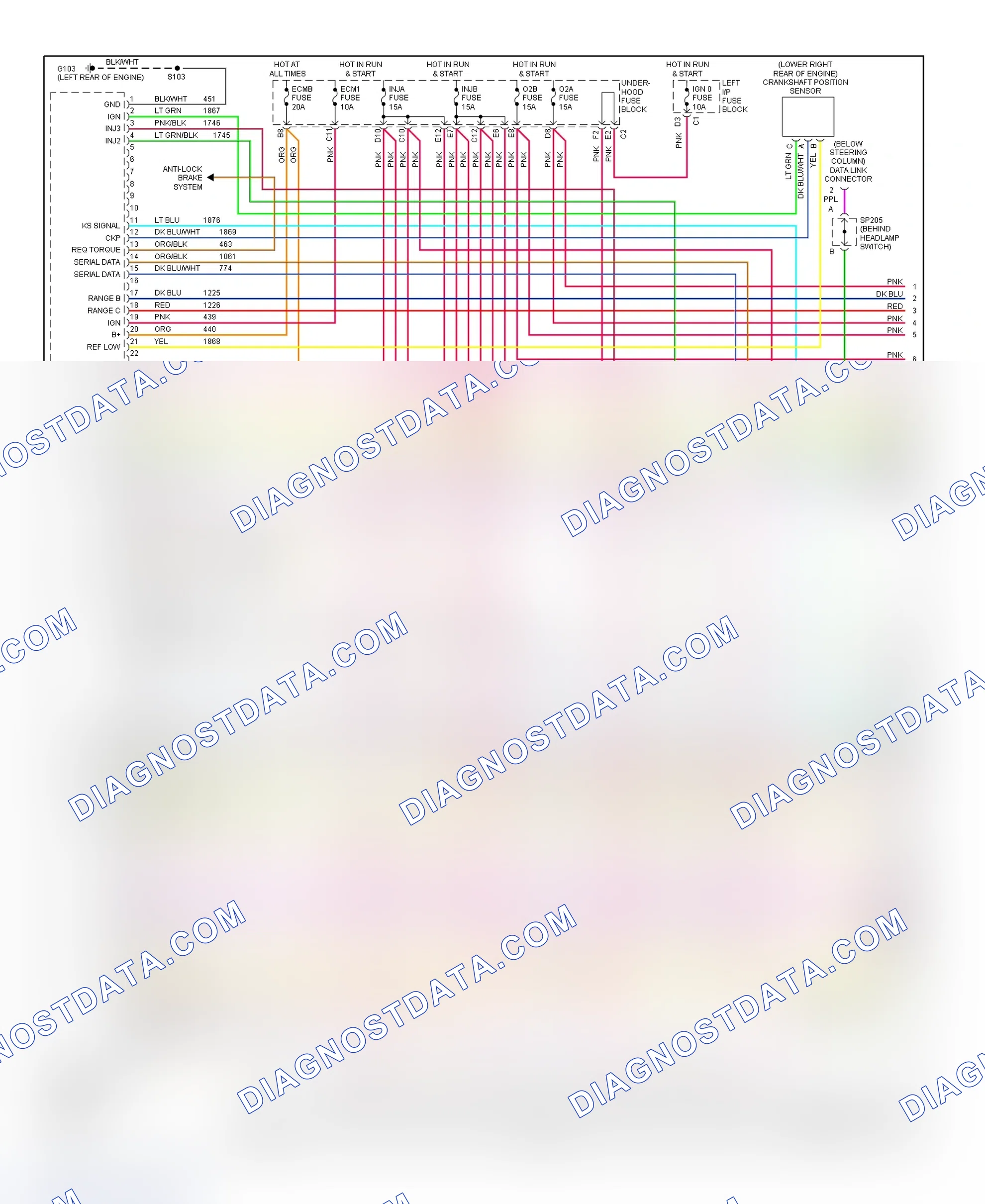 Scheme 33: PCM Wiring Diagram (Avalanche, Sierra, Silverado, Suburban, Tahoe, Yukon & Yukon XL - 4.8L & 5.3L - With Isolated Ground HO2S - 1 Of 5)