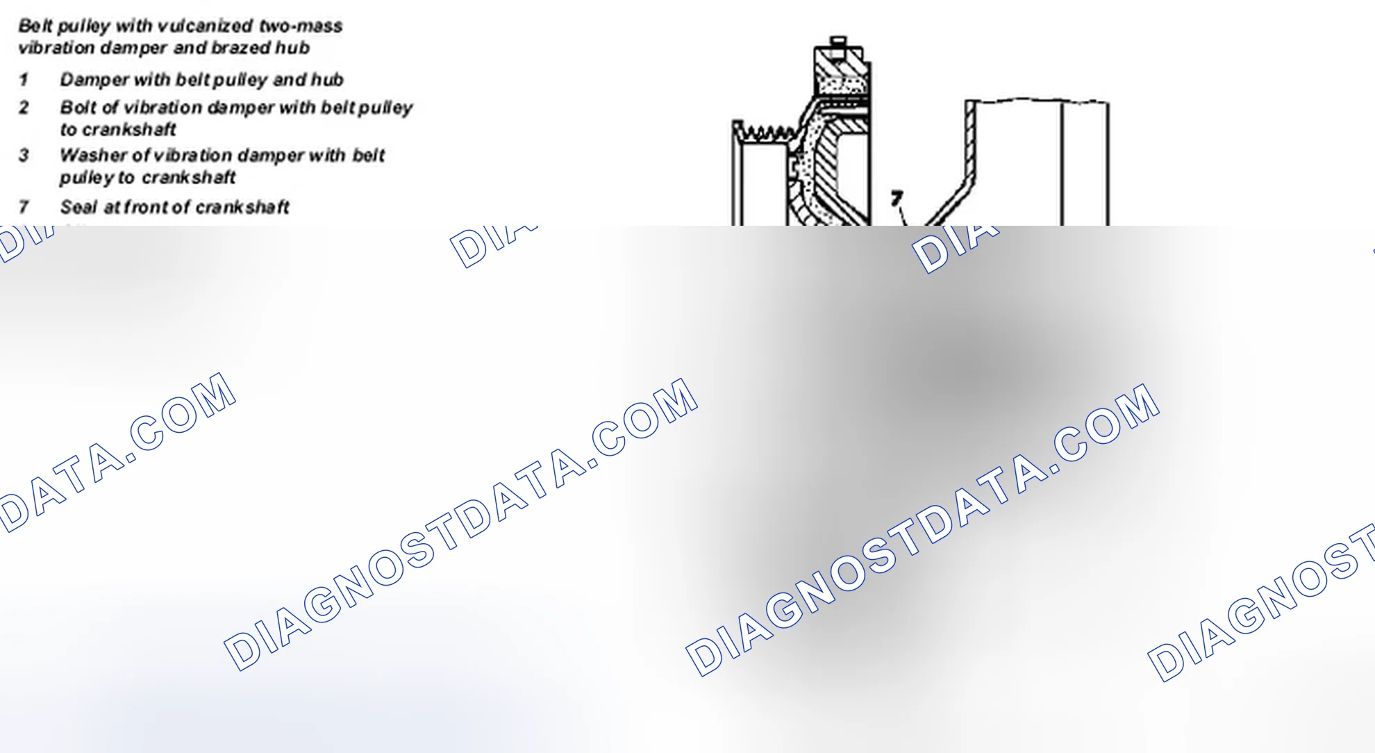 Scheme 485: Belt pulley/vibration damper as-built configuration - GF03.30-P-0800HE