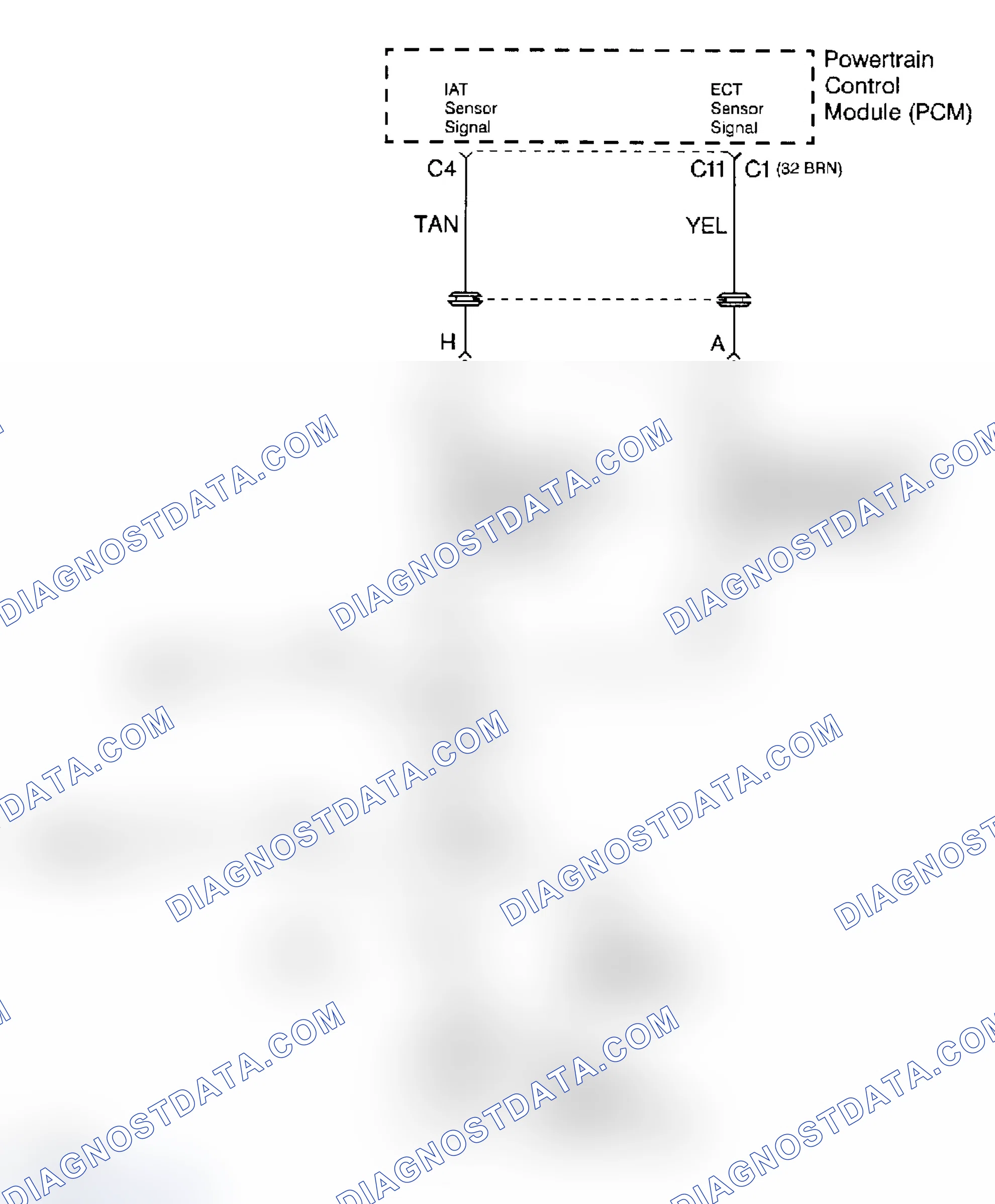 Scheme 25: Intake Air Temperature (IAT) Sensor Circuit Diagram