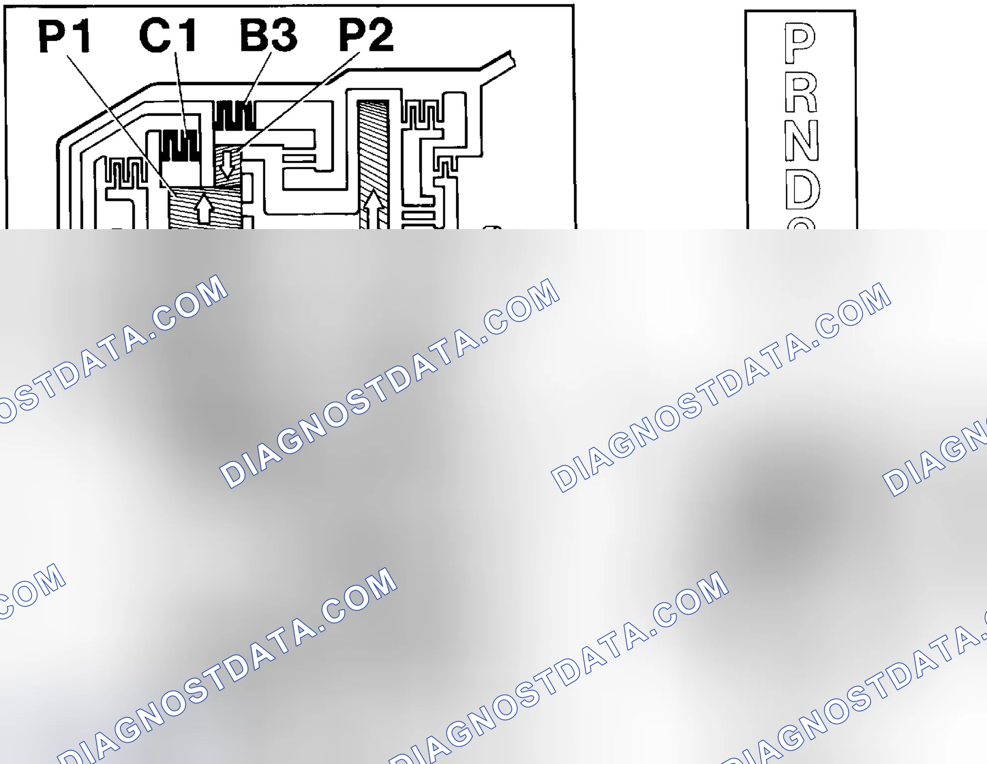 Scheme 402: Position L - 1st gear, engine braking