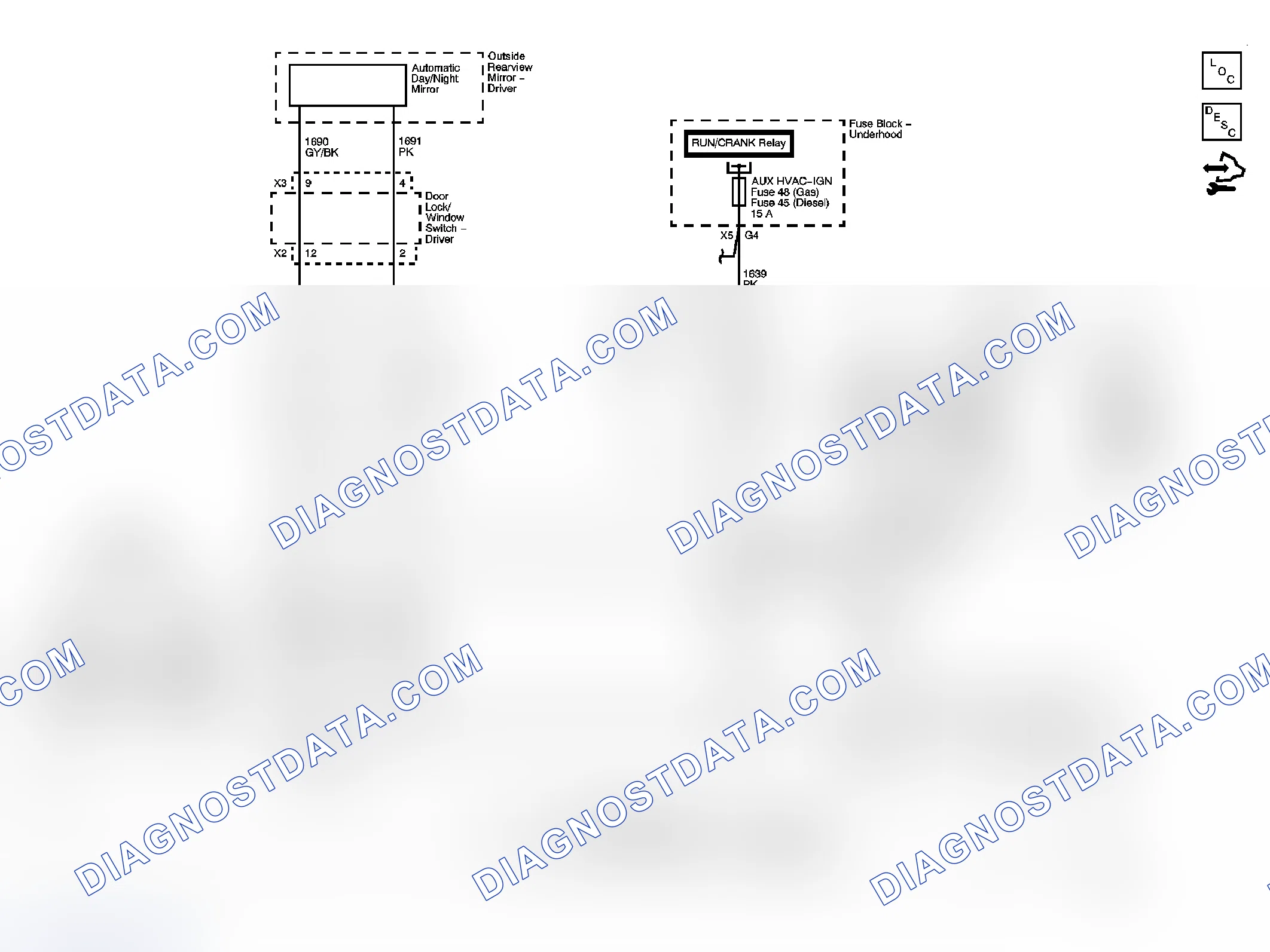 Scheme 1: Inside Rearview Mirror Schematics